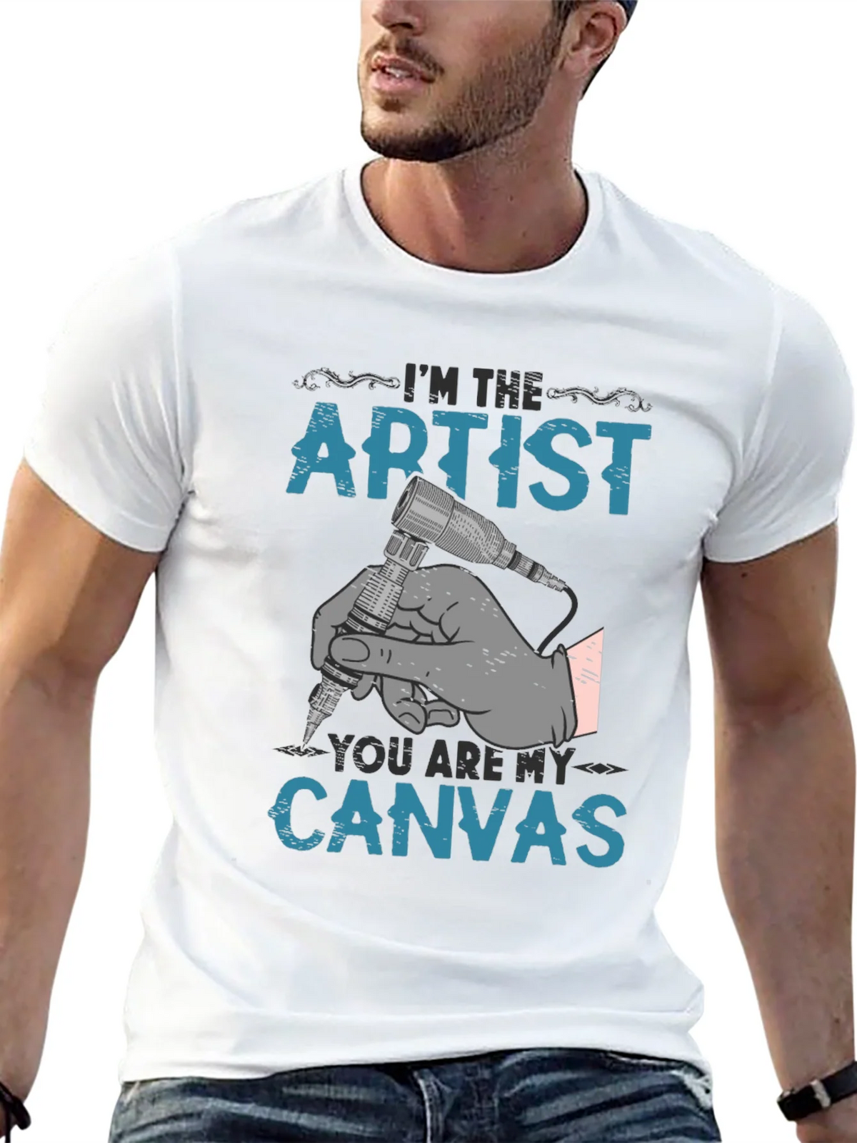 Artist Canvas T-Shirt - Tattoo Design product image 10