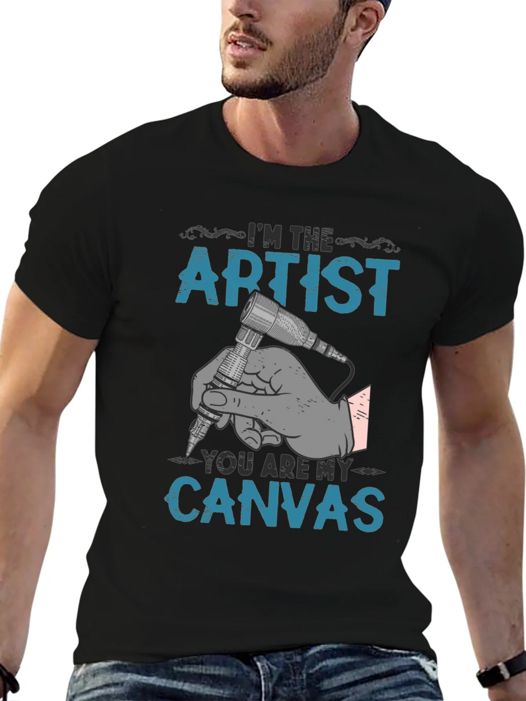 Artist Canvas T-Shirt - Tattoo Design product image 4
