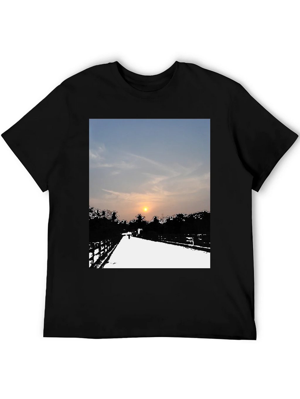 Sunset Road Graphic Tee - Black Casual Comfort product image 5
