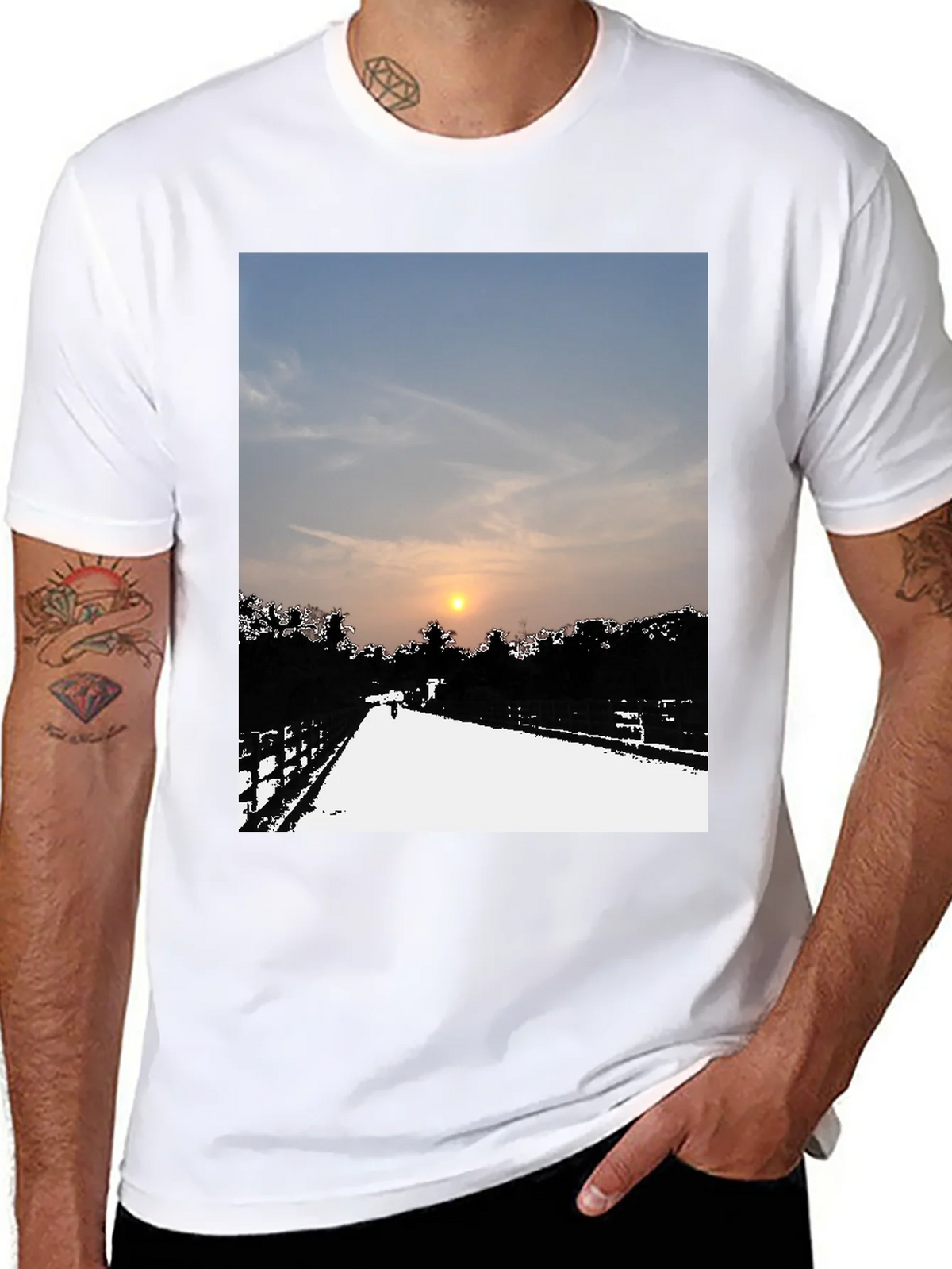Sunset Road Graphic Tee - Black Casual Comfort product image 7