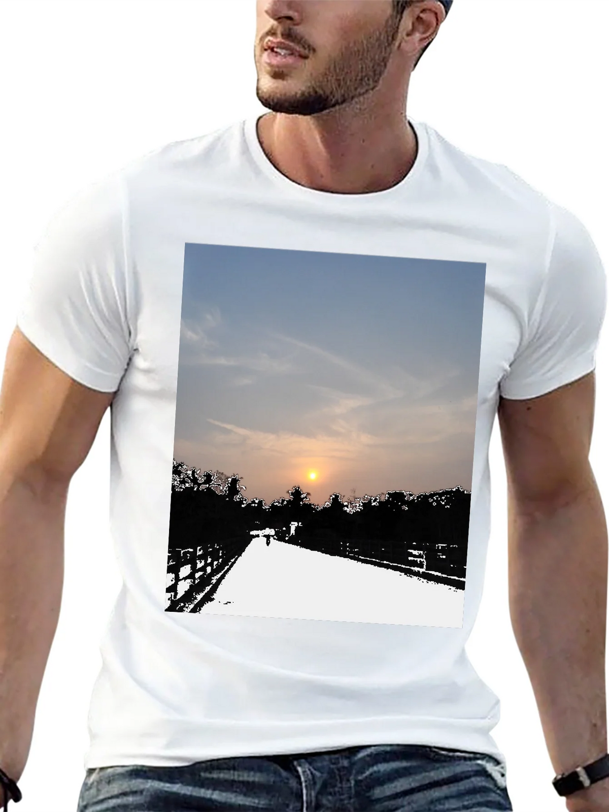 Sunset Road Graphic Tee - Black Casual Comfort product image 12