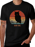 Retro Barn Owl Graphic Tee - Vintage Style Nature T-Shirt product image 1