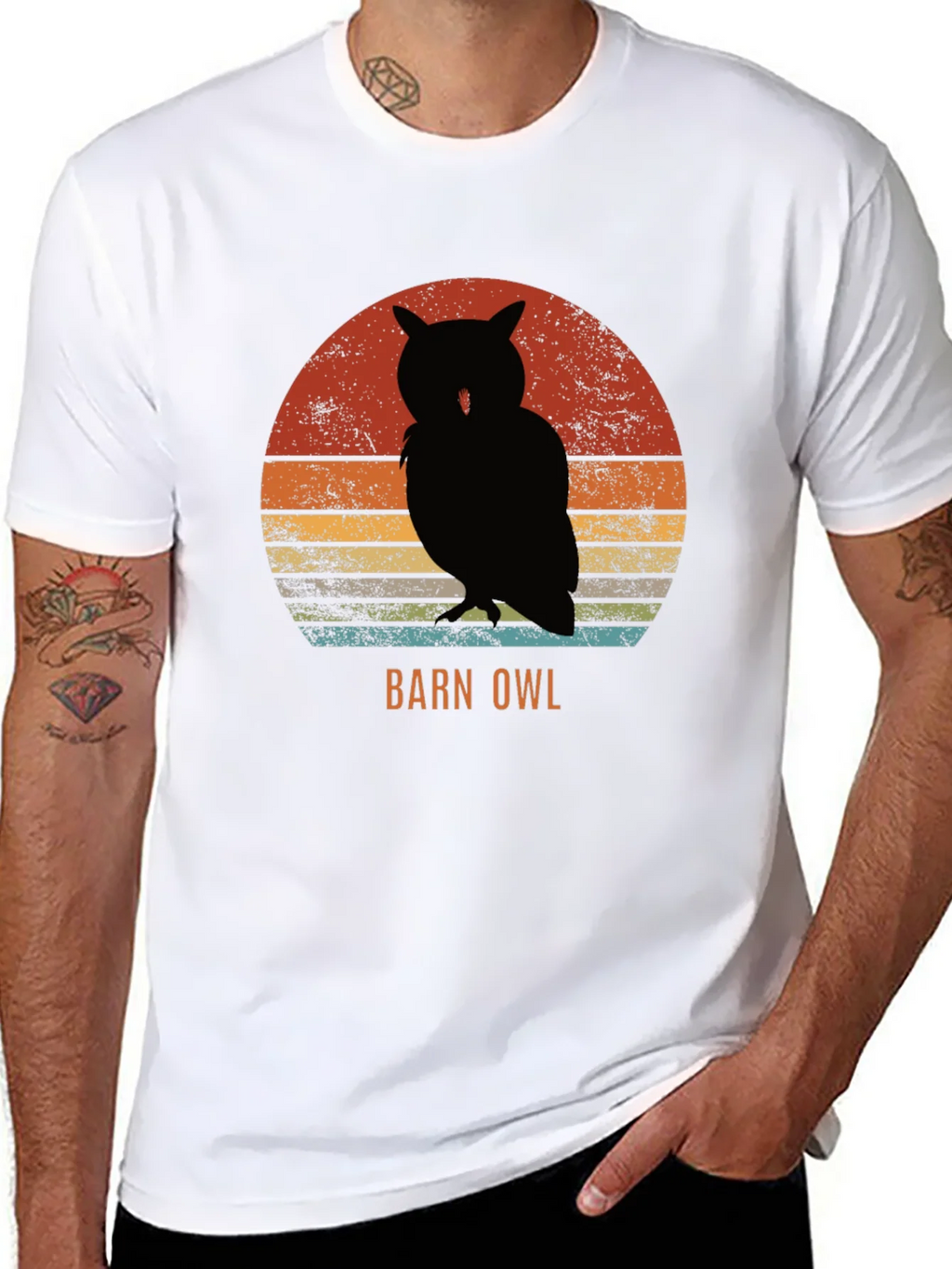 Retro Barn Owl Graphic Tee - Vintage Style Nature T-Shirt product image 7
