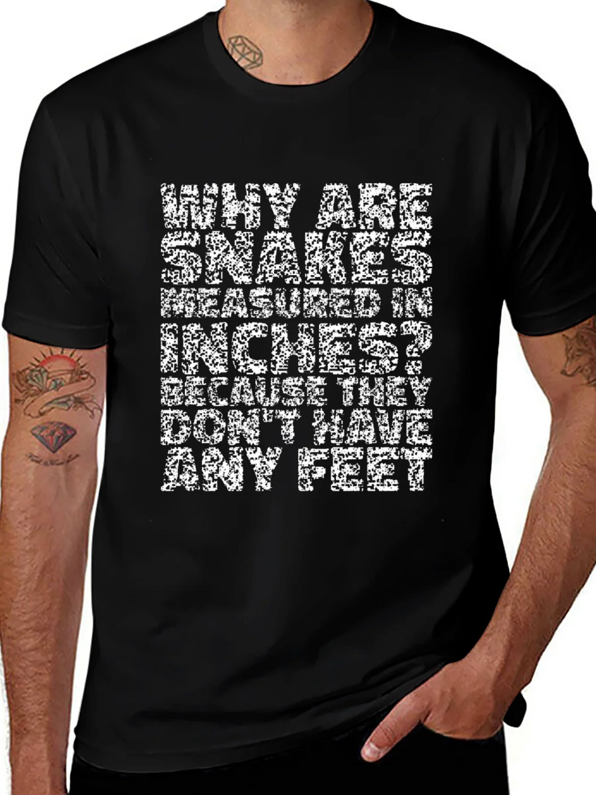 Snakes Inches Pun T-Shirt - Funny Joke Tee product image 1