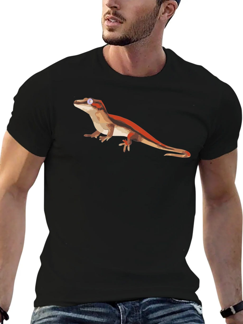 Lizard Graphic Black T-Shirt - Cool Reptile Tee product image 6