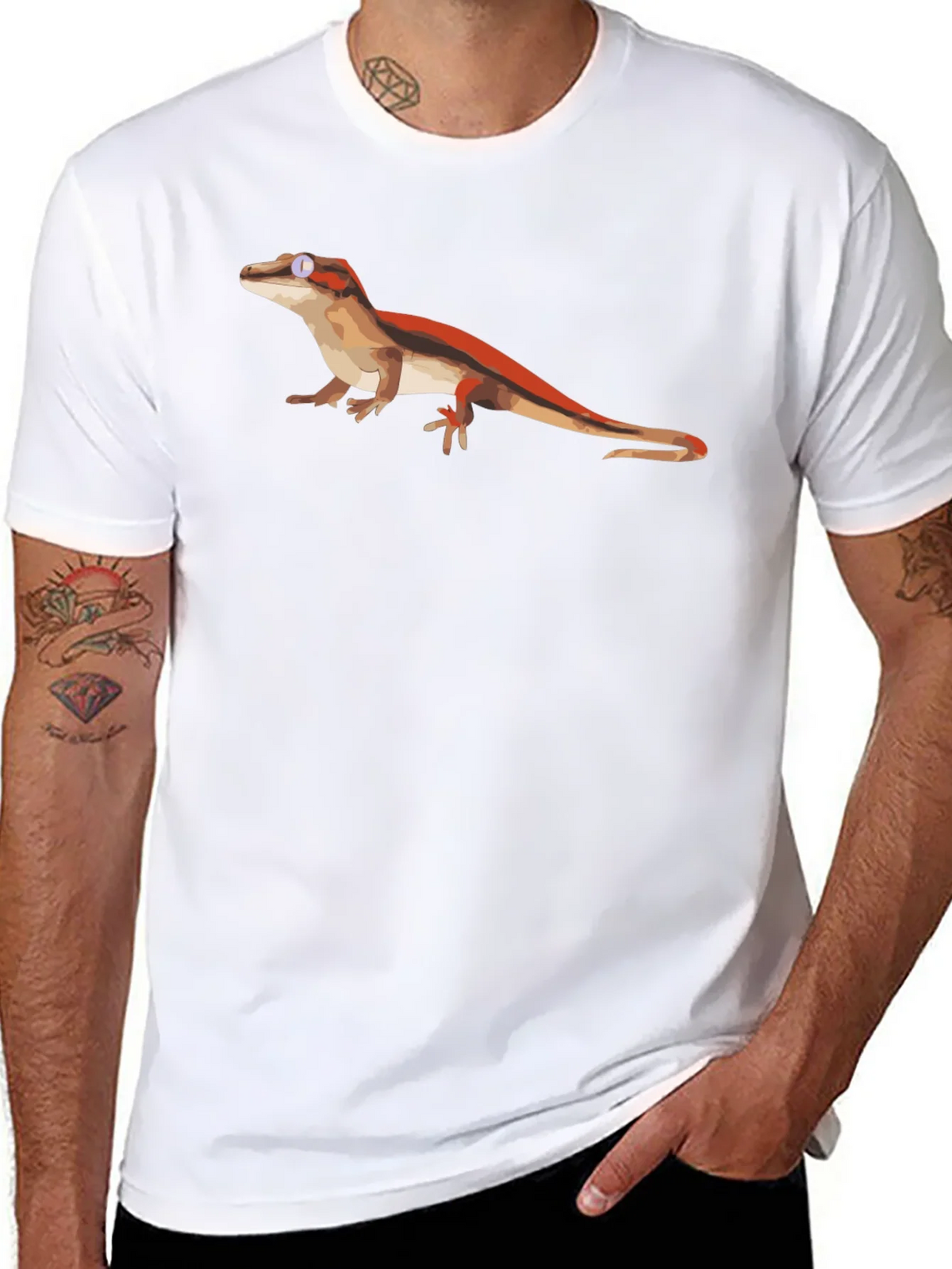 Lizard Graphic Black T-Shirt - Cool Reptile Tee product image 7