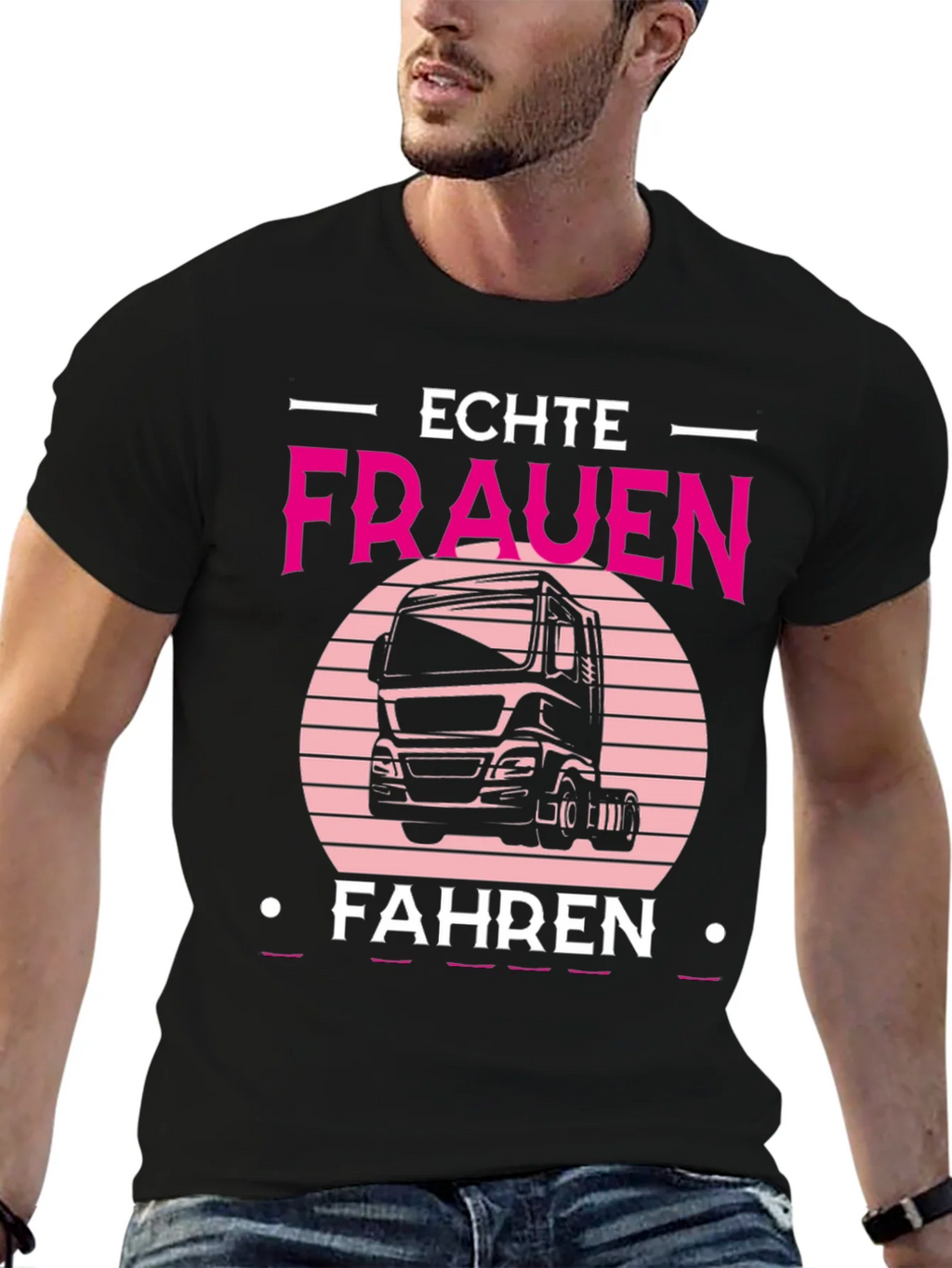 Echte Frauen Fahren Truck T-Shirt product image 6