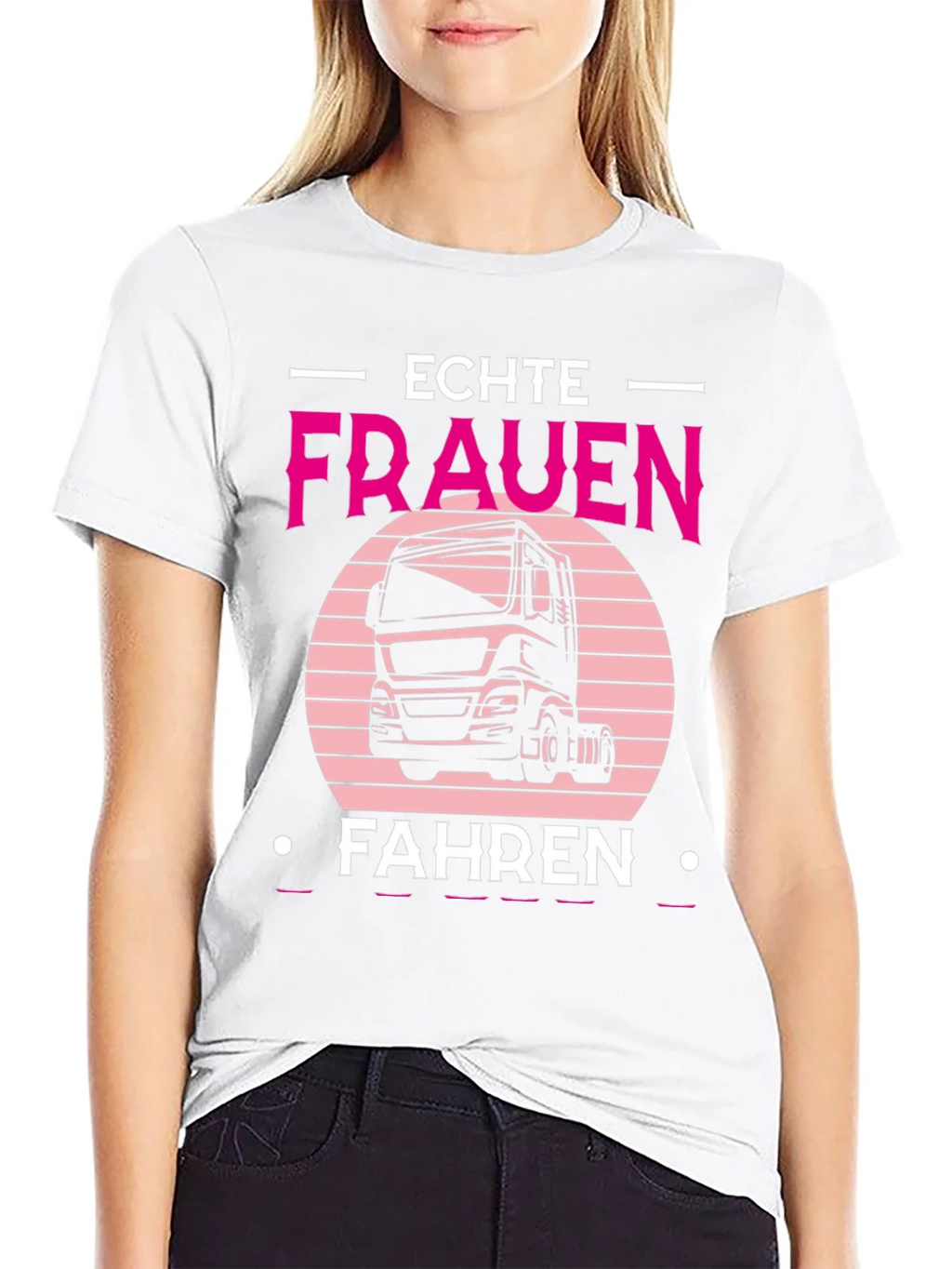 Echte Frauen Fahren Truck T-Shirt product image 8