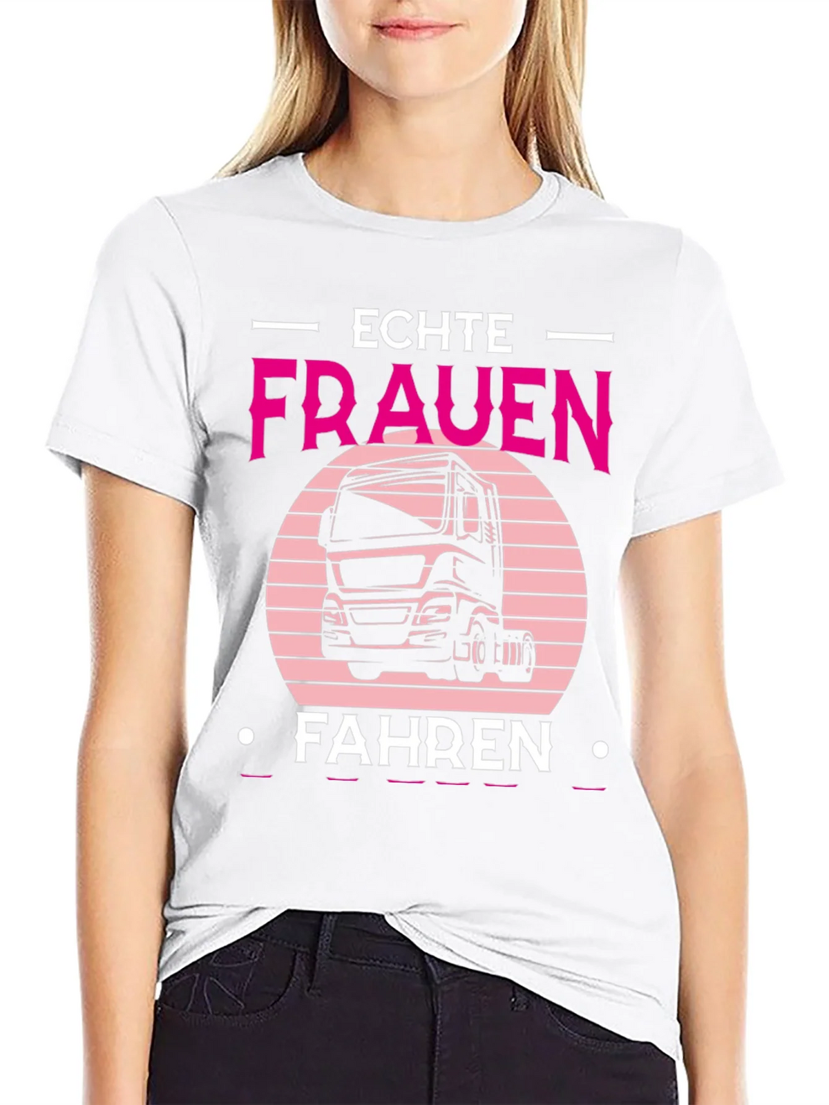 Echte Frauen Fahren Truck T-Shirt product image 8