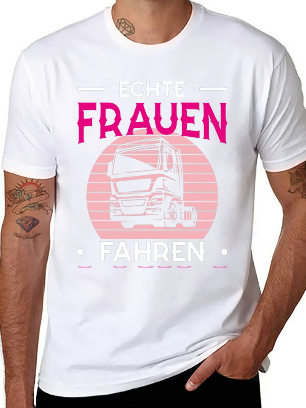 Echte Frauen Fahren Truck T-Shirt product image 7