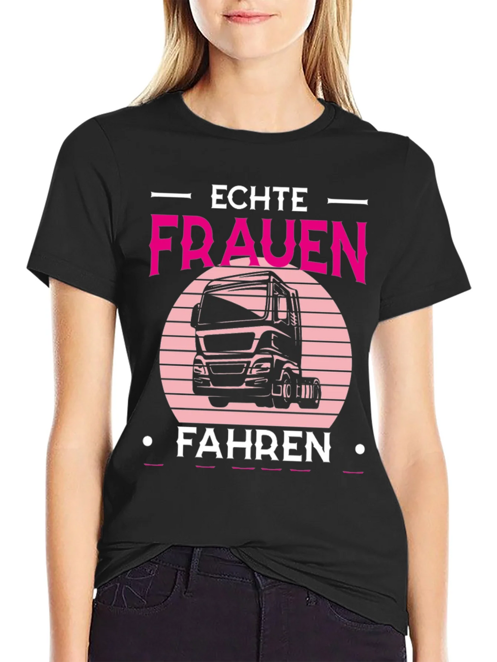Echte Frauen Fahren Truck T-Shirt product image 2