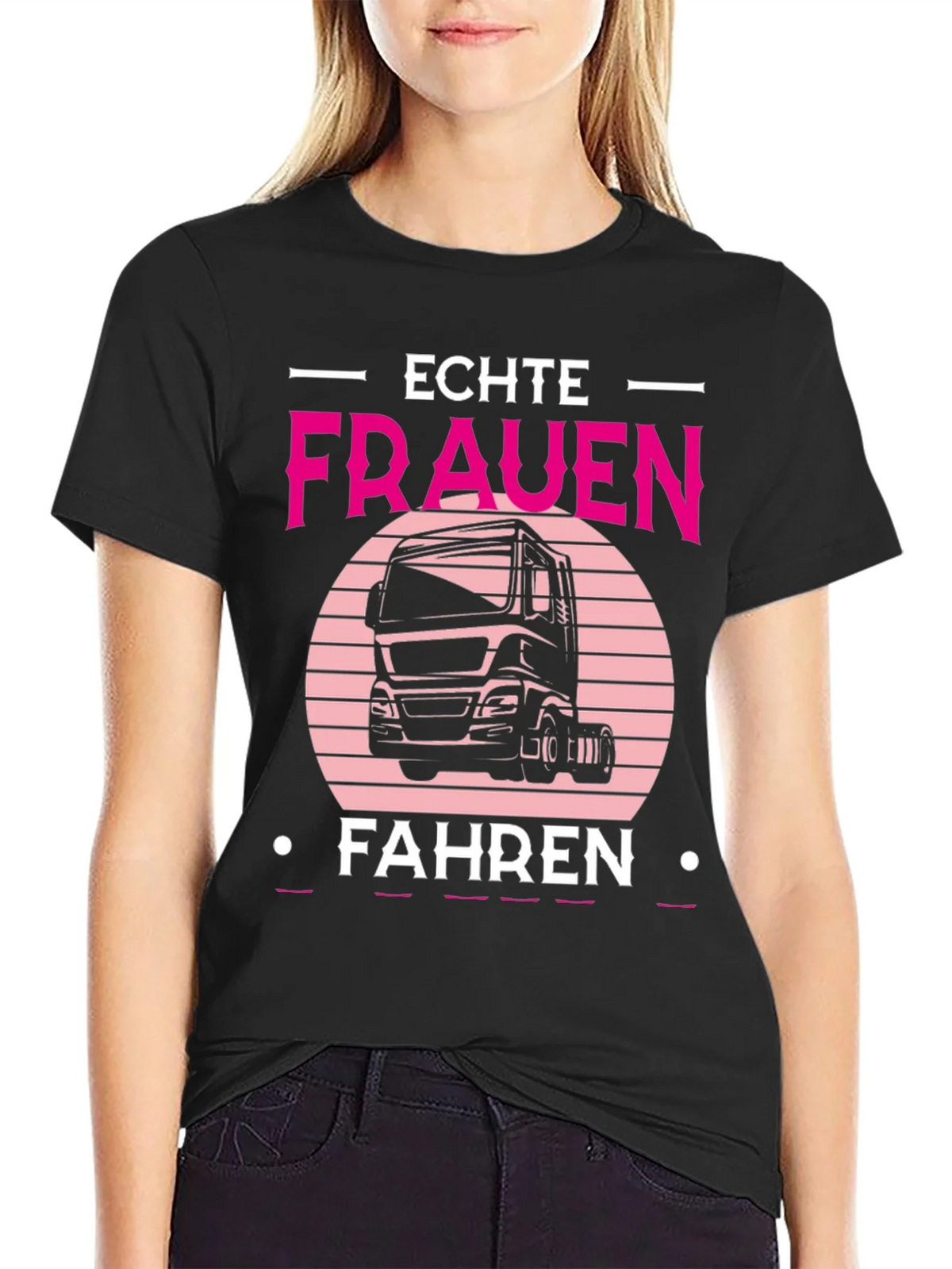 Echte Frauen Fahren Truck T-Shirt product image 2