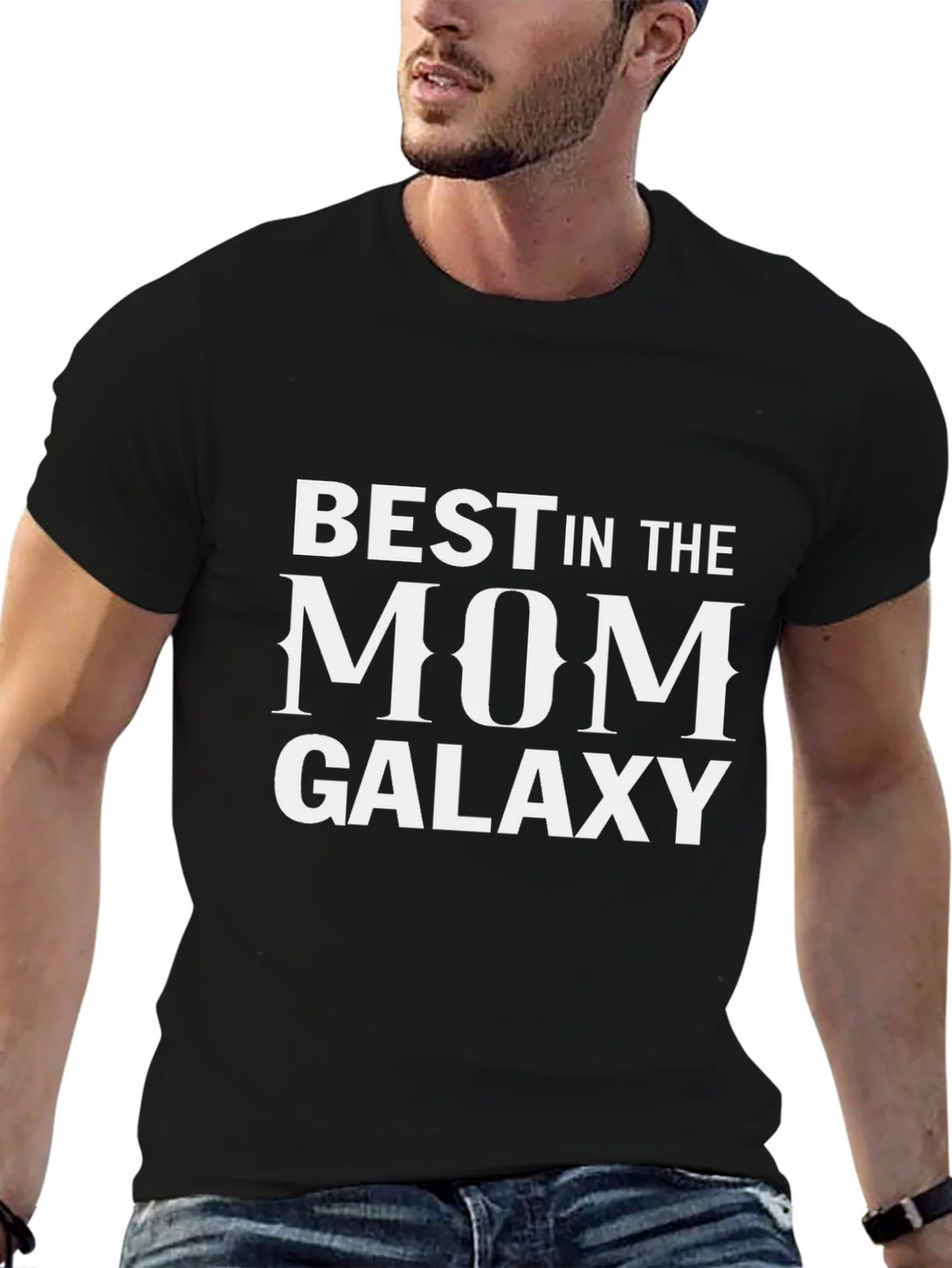 Best Mom in the Galaxy Black T-Shirt product image 6