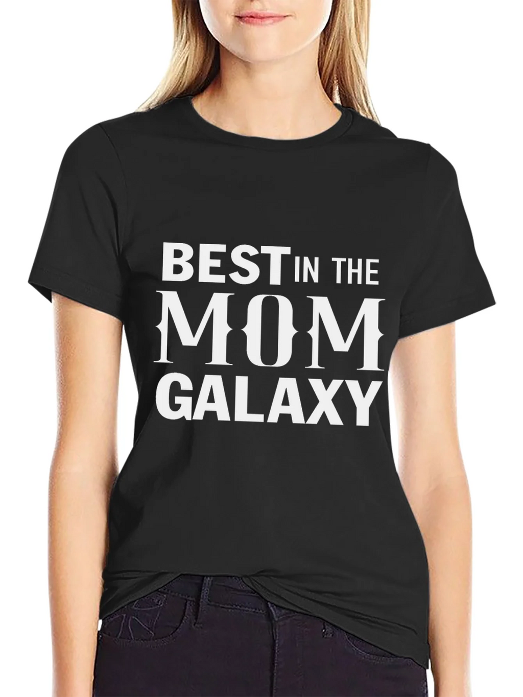 Best Mom in the Galaxy Black T-Shirt product image 2