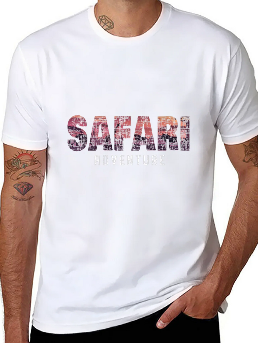 Safari Adventure Graphic Tee - Soft Black T-Shirt product image 7