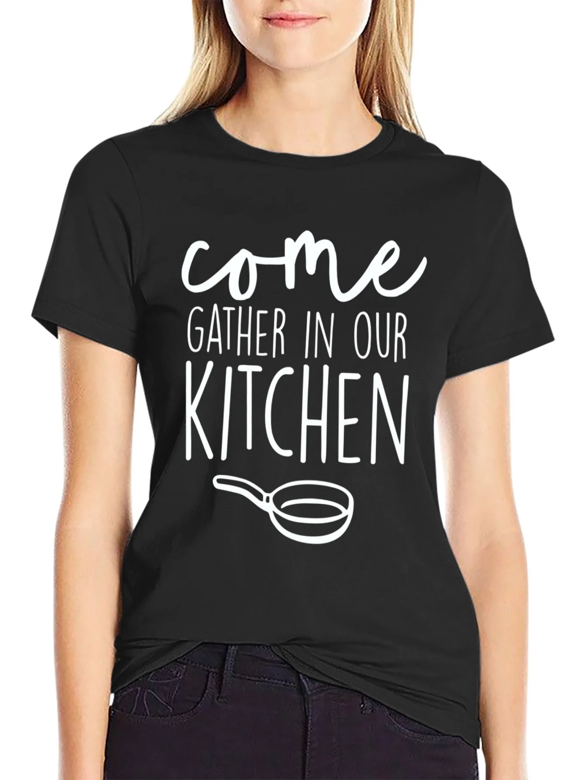 Come Gather In Our Kitchen Black Graphic Tee product image 2