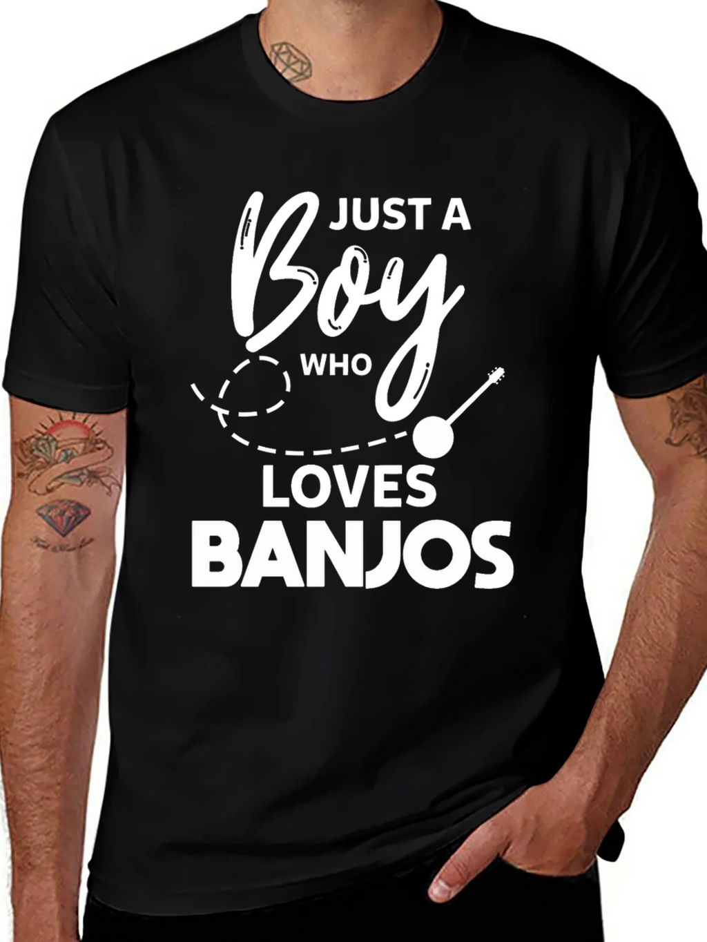 Just A Boy Who Loves Banjos Graphic T-Shirt product image 1