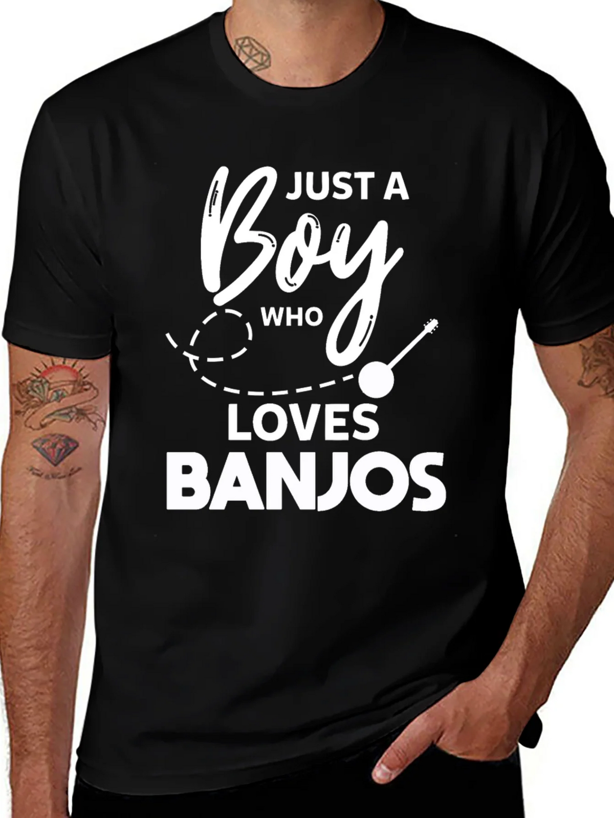 Just A Boy Who Loves Banjos Graphic T-Shirt product image 1
