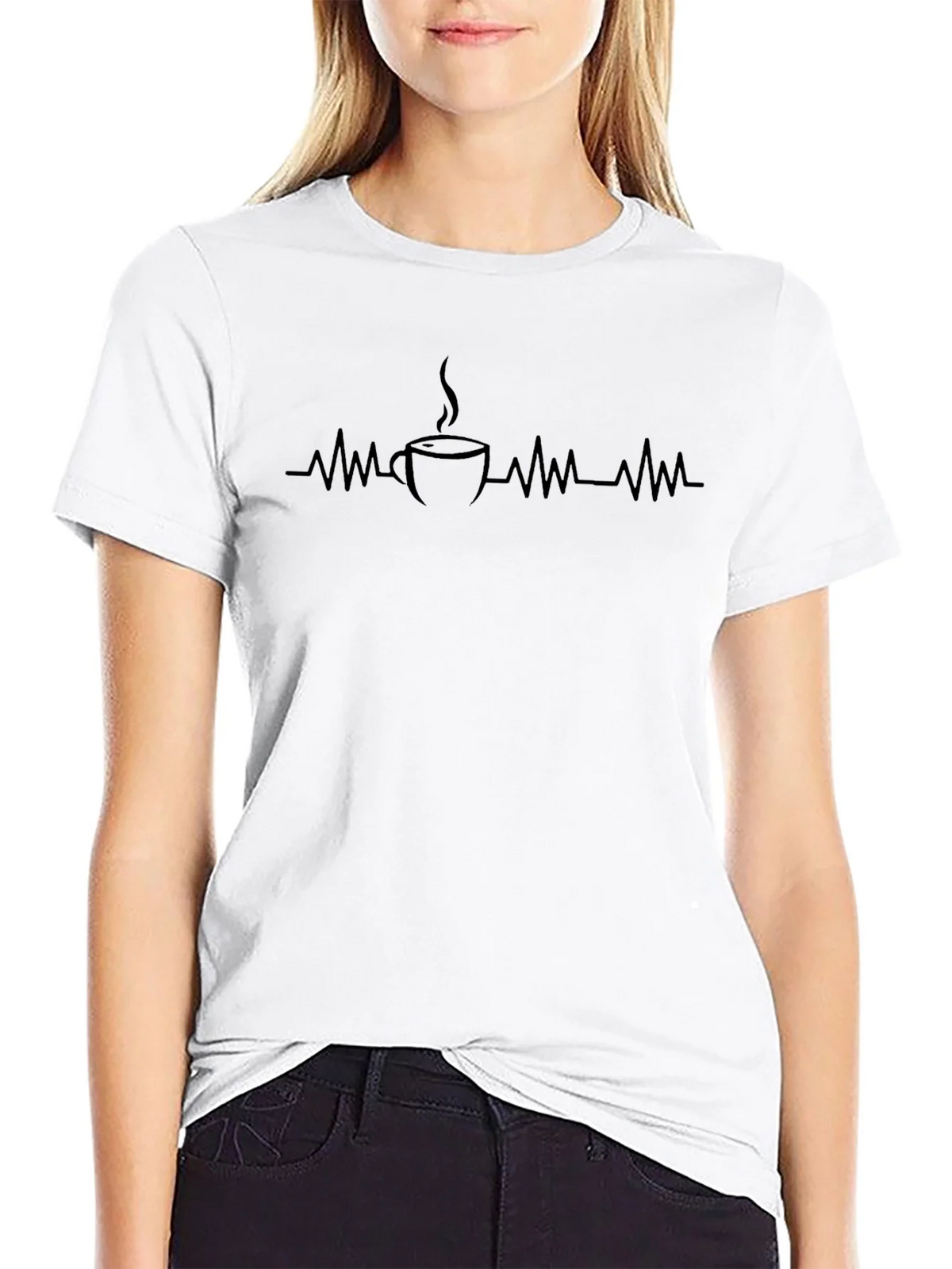 Coffee Heartbeat T-Shirt - Caffeine Lover Tee product image 8
