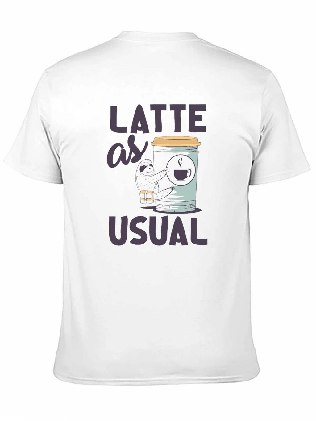 Latte as Usual Sloth Graphic T-Shirt product image 10