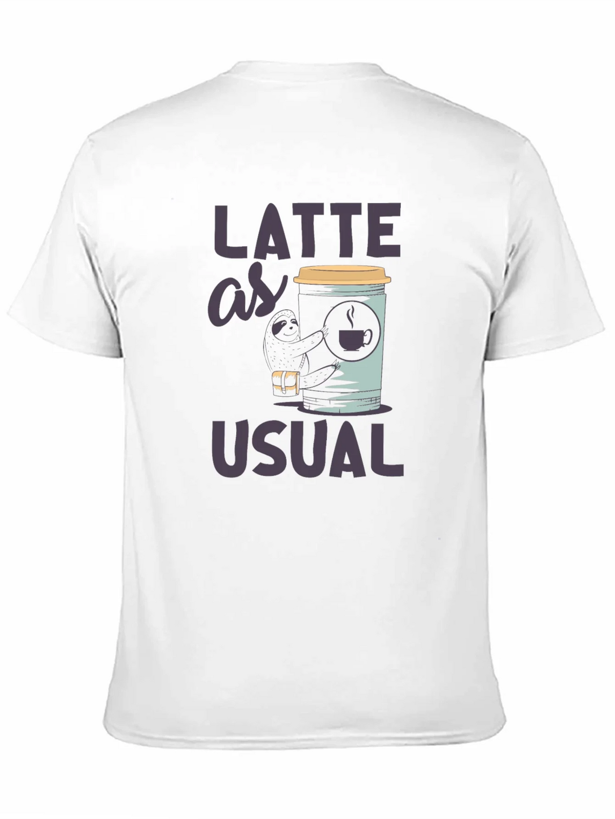 Latte as Usual Sloth Graphic T-Shirt product image 10
