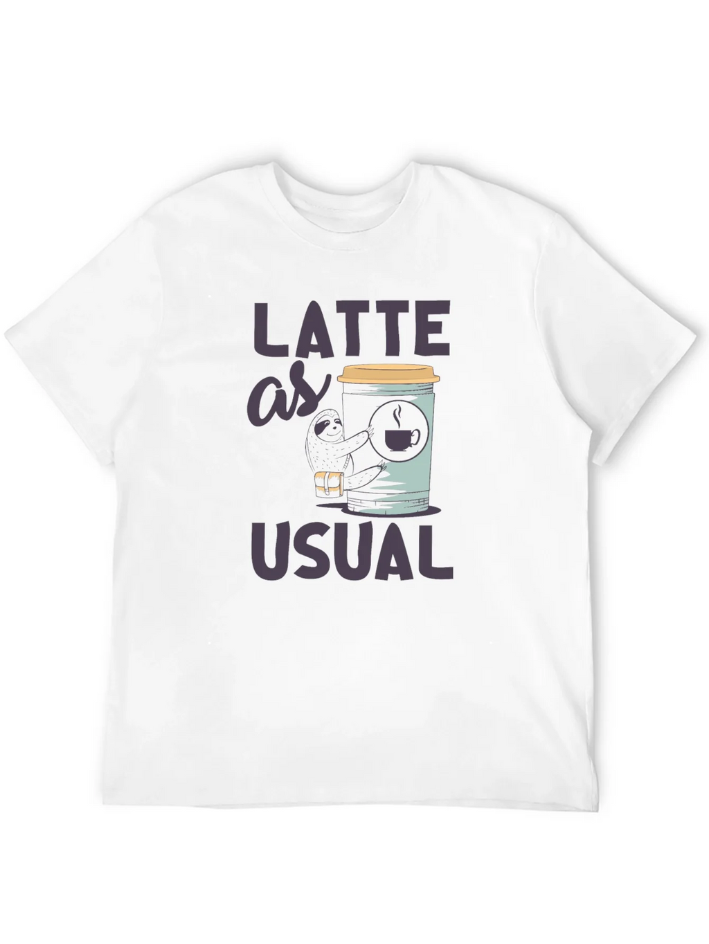 Latte as Usual Sloth Graphic T-Shirt product image 11