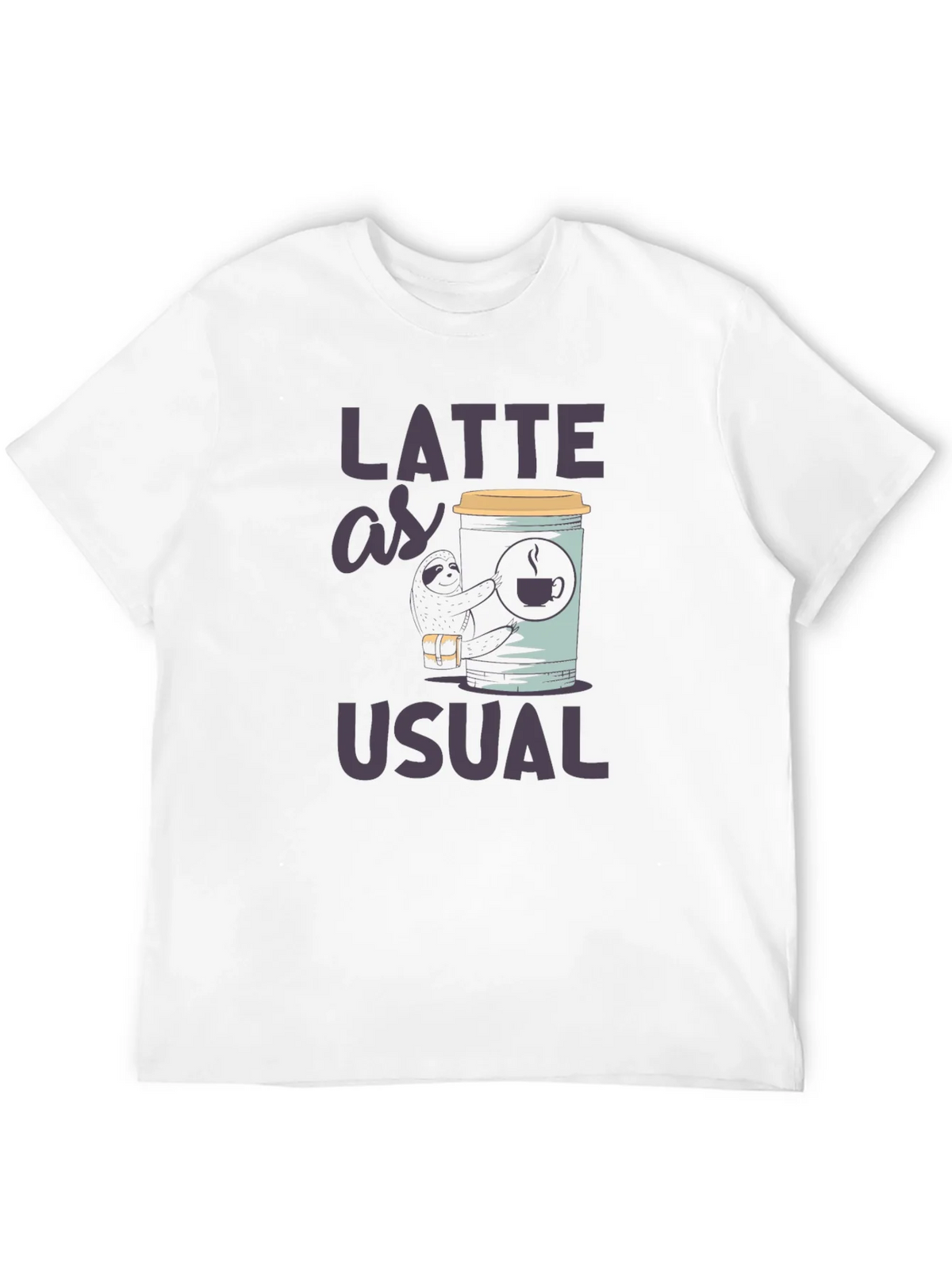 Latte as Usual Sloth Graphic T-Shirt product image 11