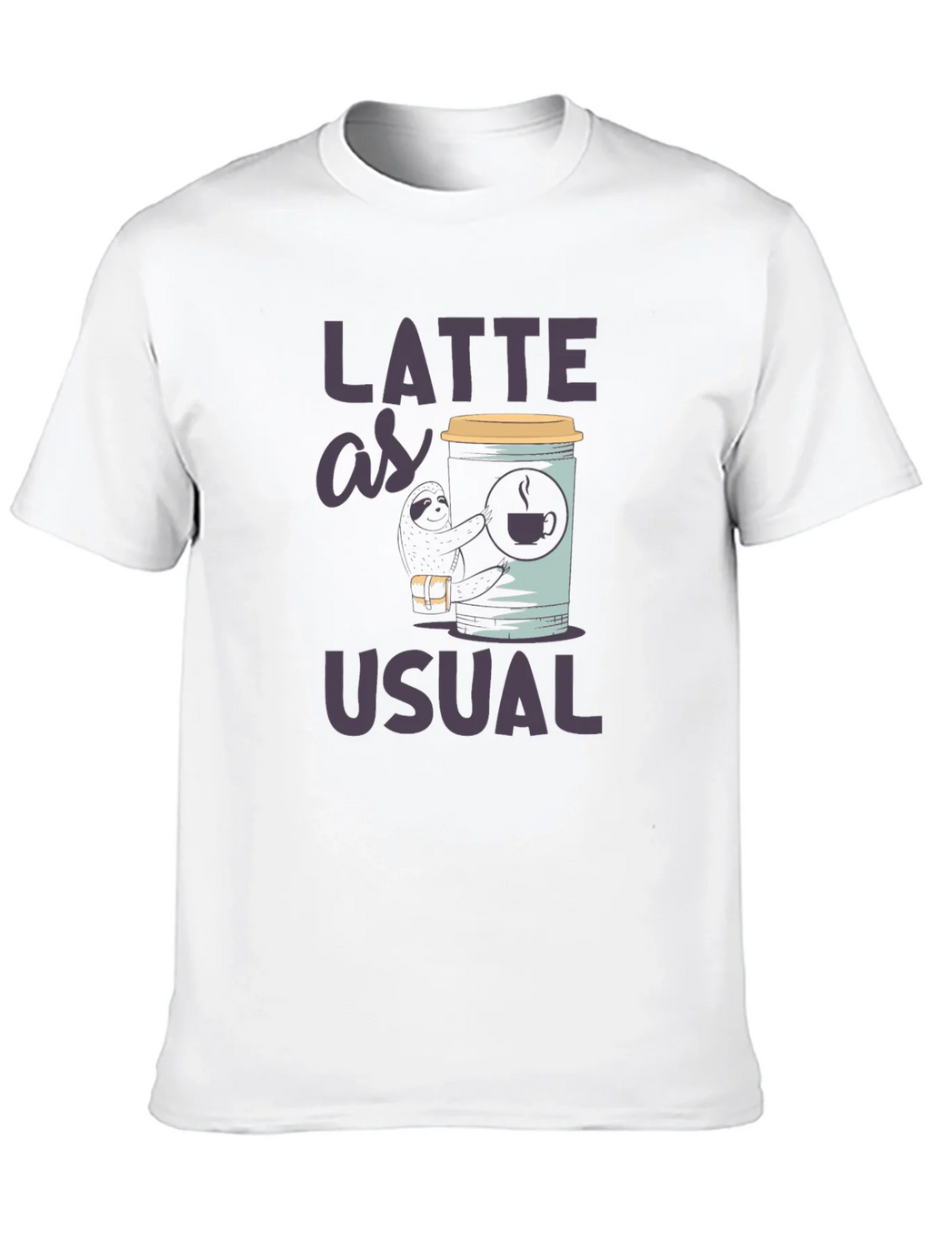 Latte as Usual Sloth Graphic T-Shirt product image 9