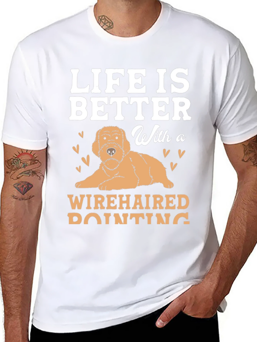 Life Is Better With a Wirehaired Pointing Dog T-Shirt product image 7
