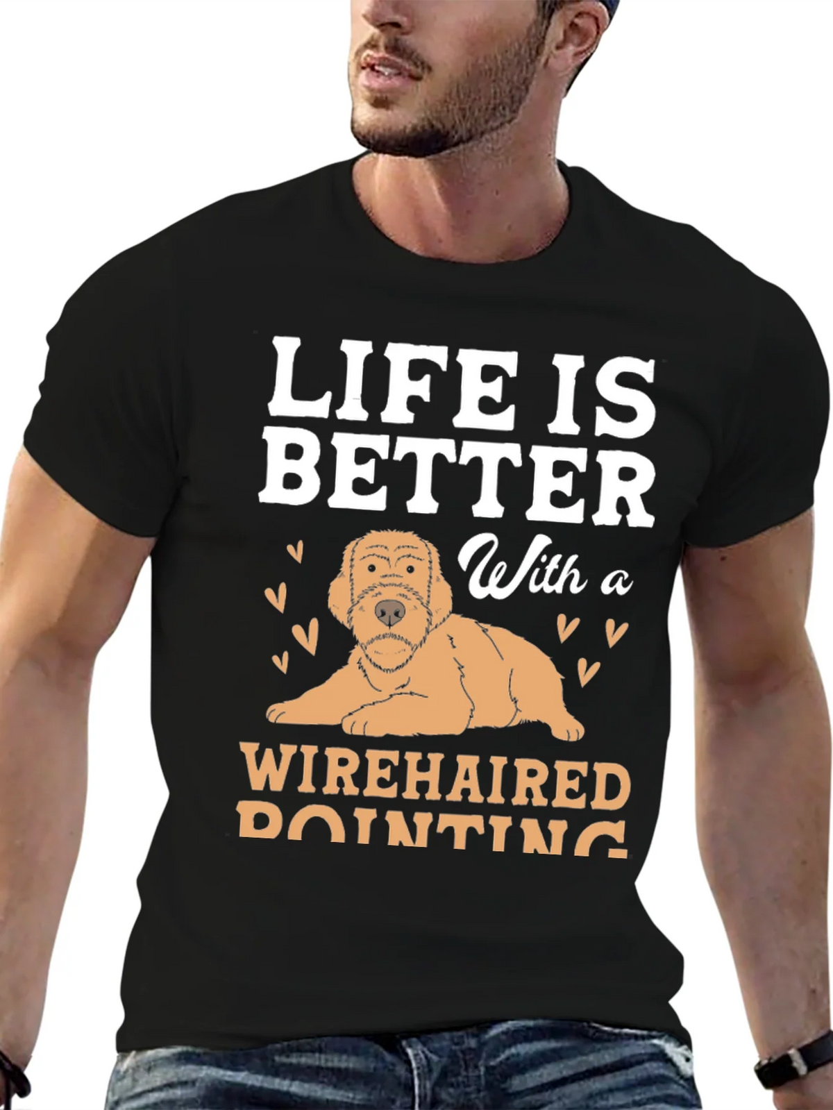 Life Is Better With a Wirehaired Pointing Dog T-Shirt product image 6