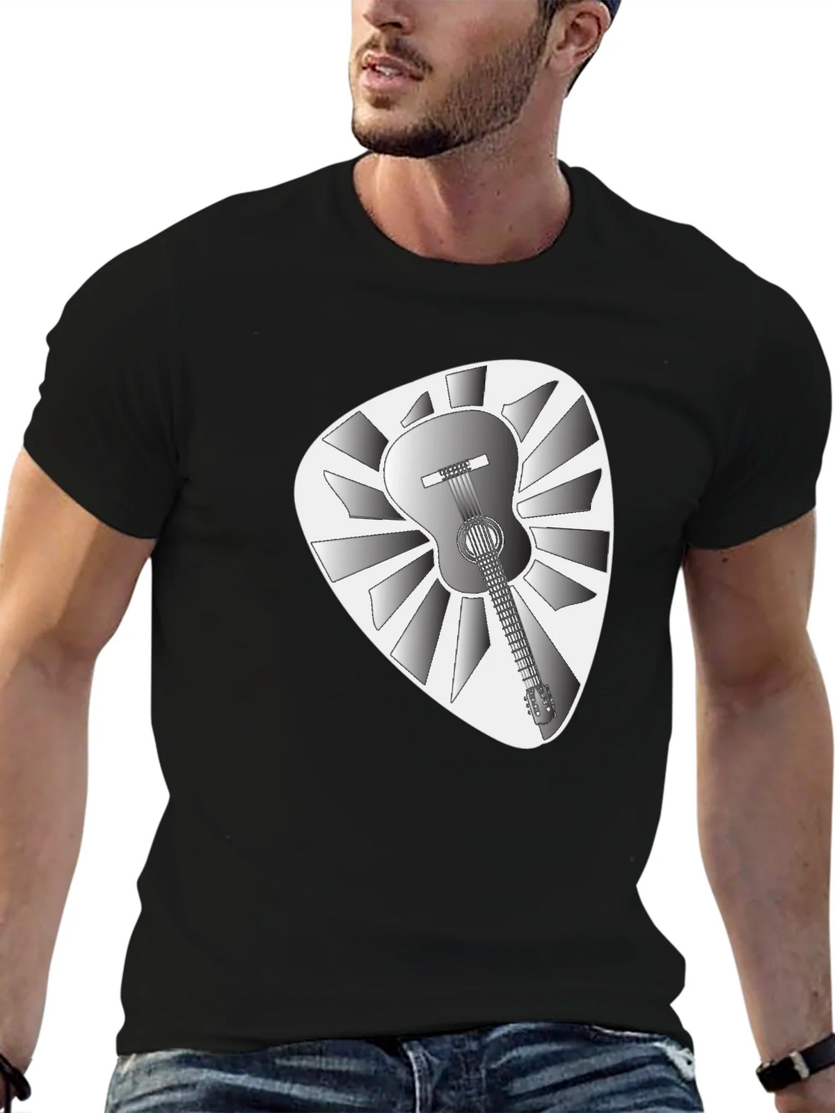 Guitar Pick T-Shirt - Acoustic Design product image 2
