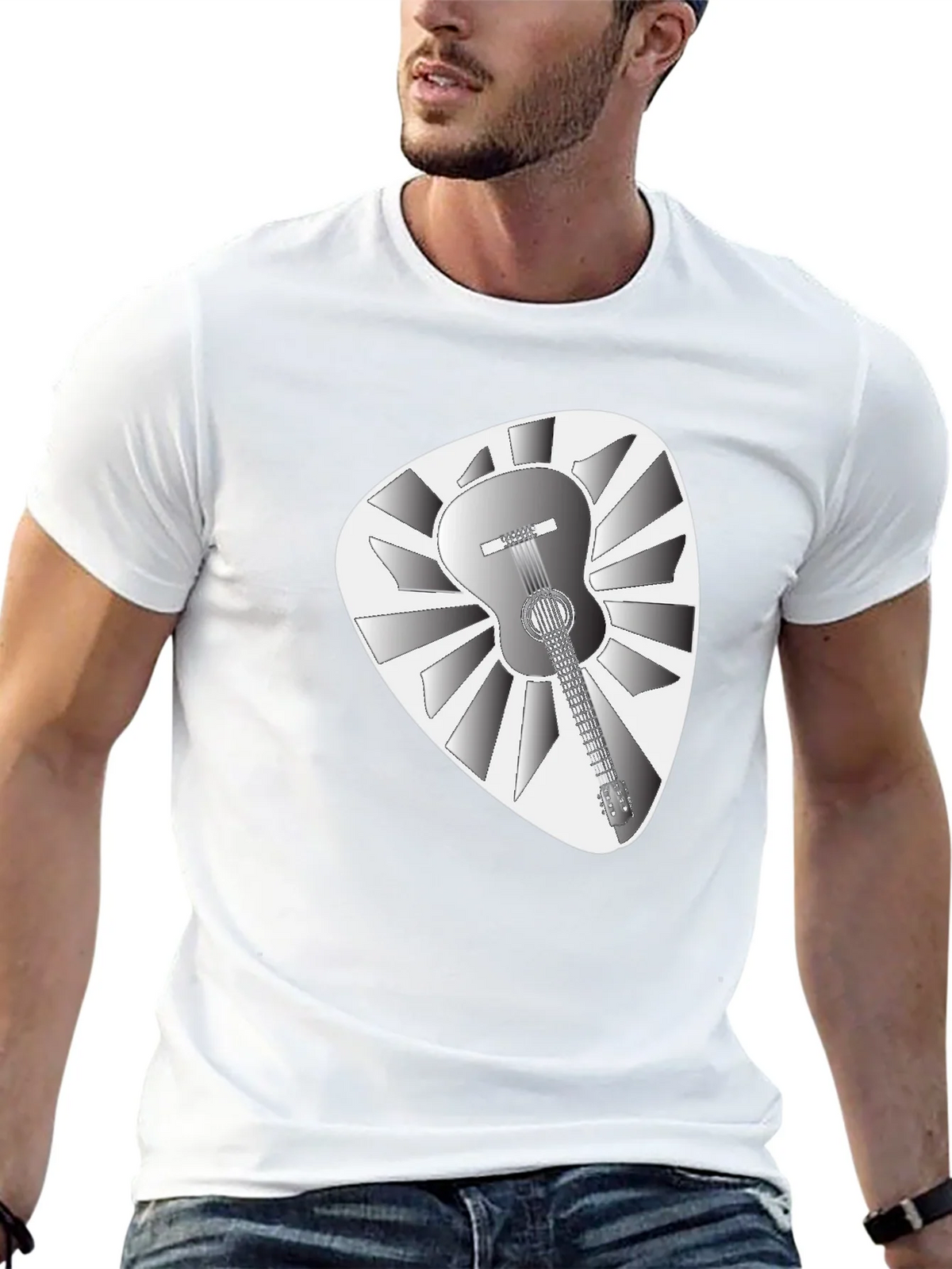 Guitar Pick T-Shirt - Acoustic Design product image 3