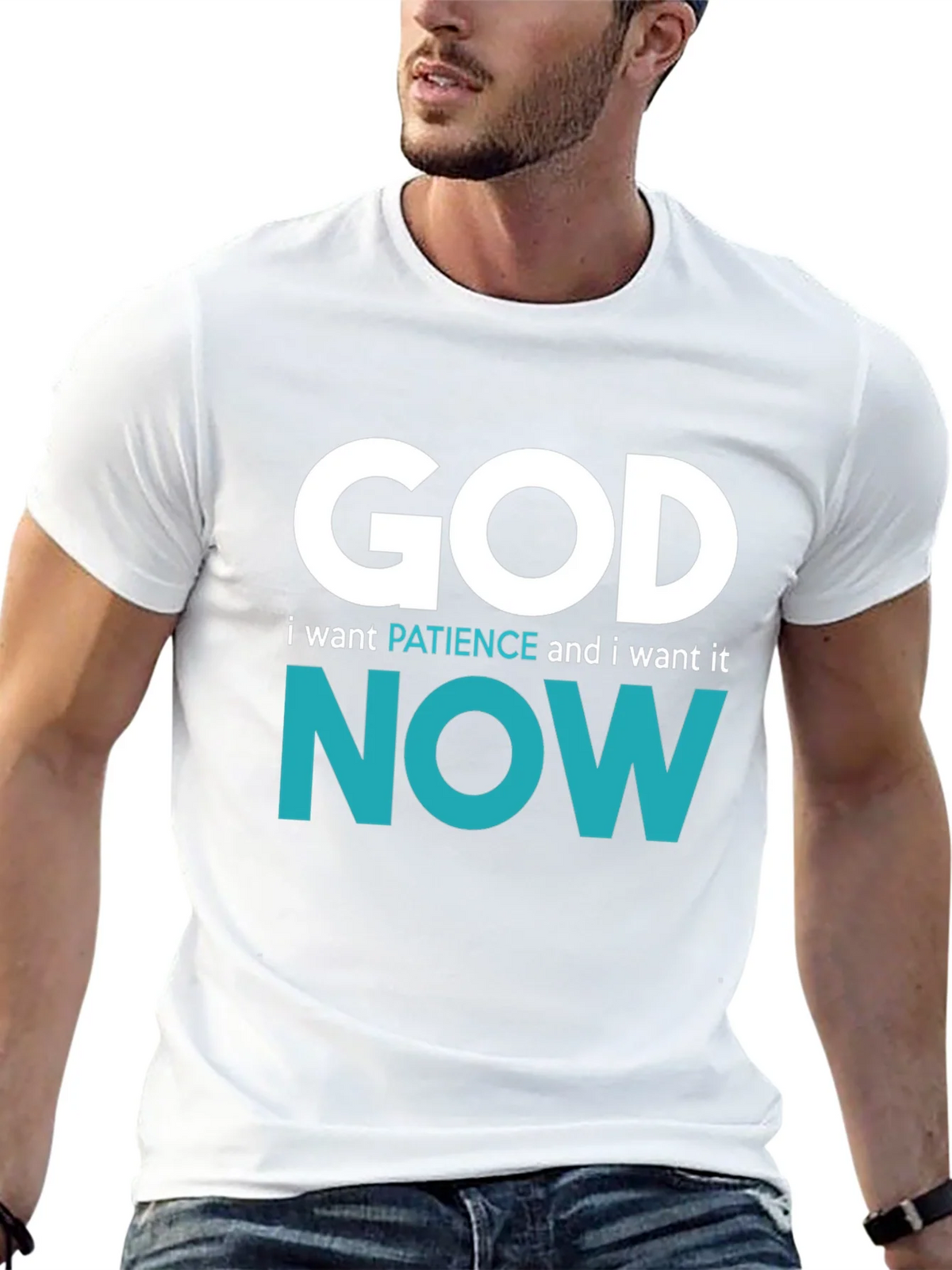 God I want Patience Now T-Shirt - Funny Novelty Tee product image 12