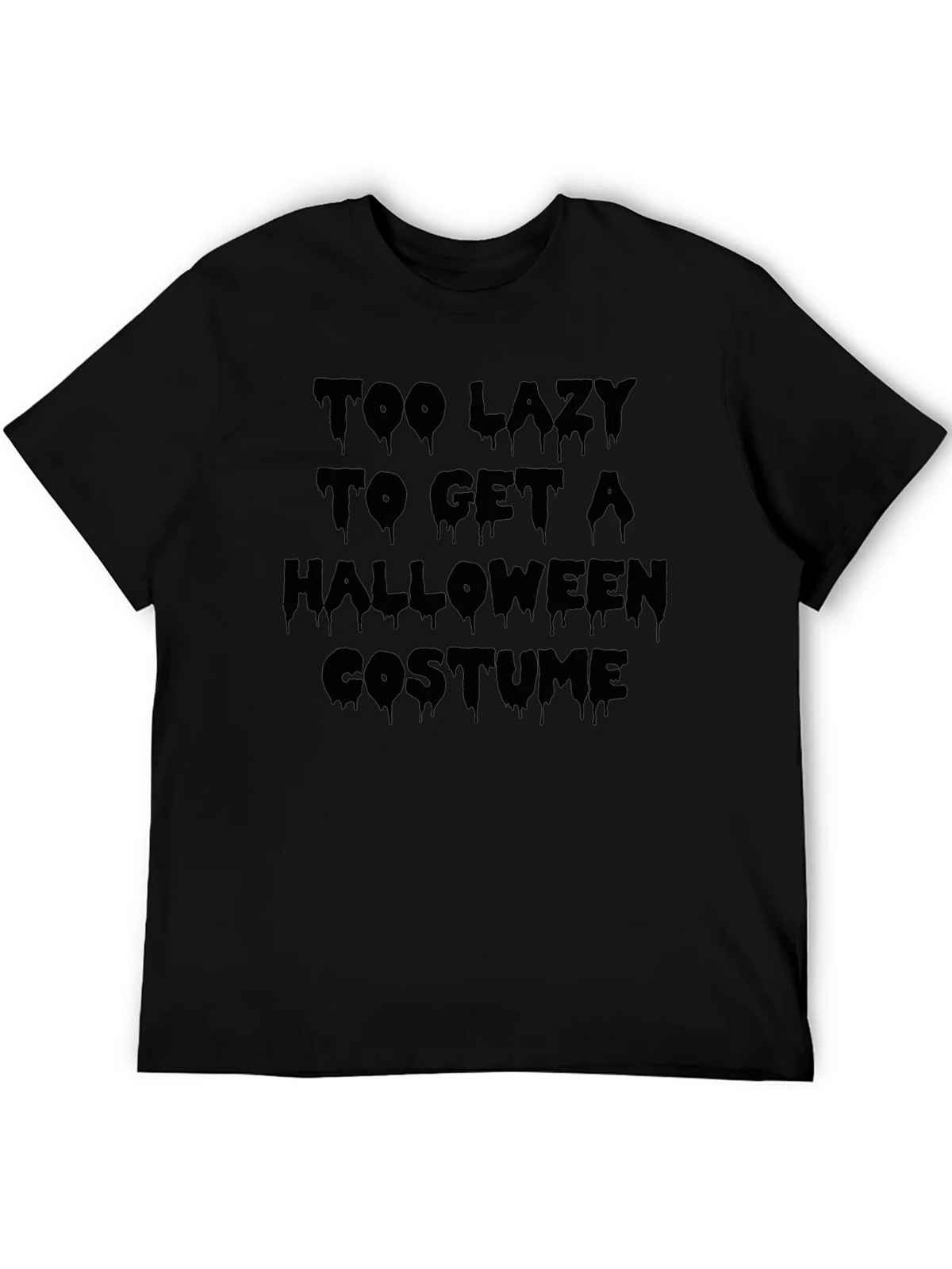 Lazy Halloween Costume T-Shirt - Mens Black Tee product image 5