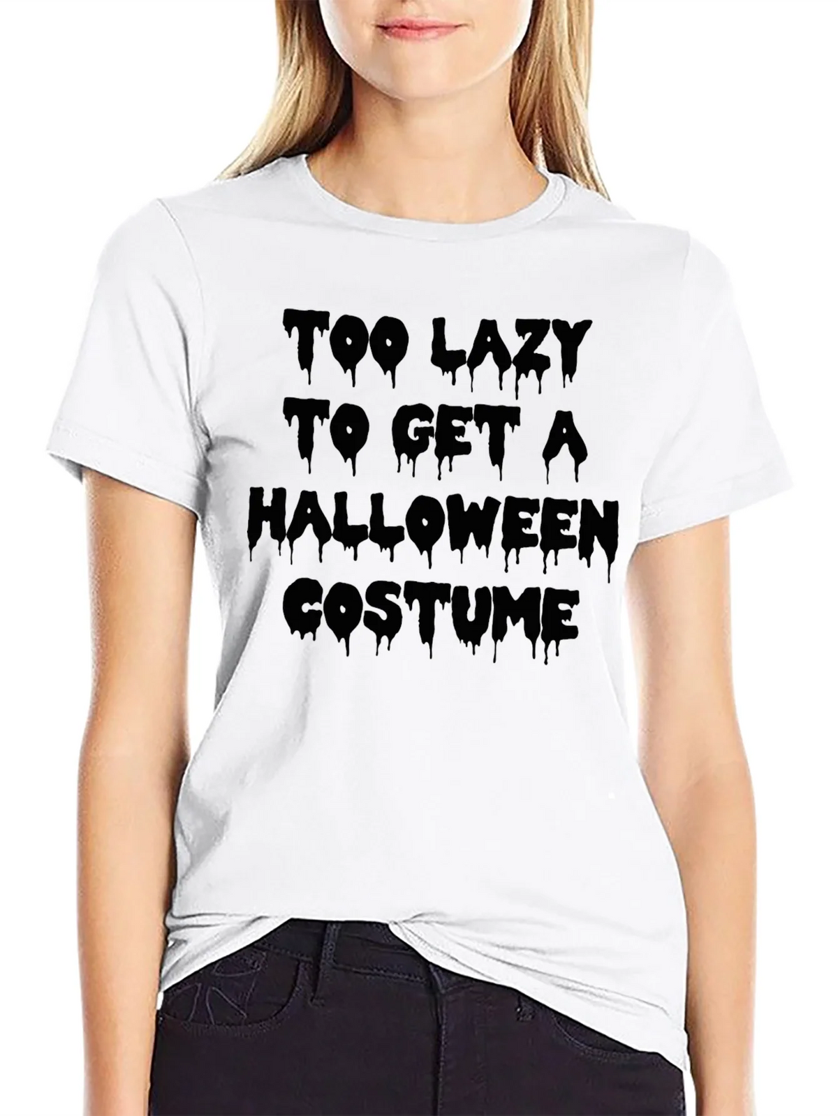 Lazy Halloween Costume T-Shirt - Mens Black Tee product image 8