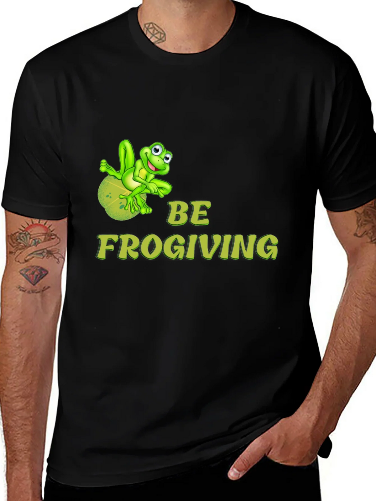 Be Frogiving Black T-Shirt product image 1