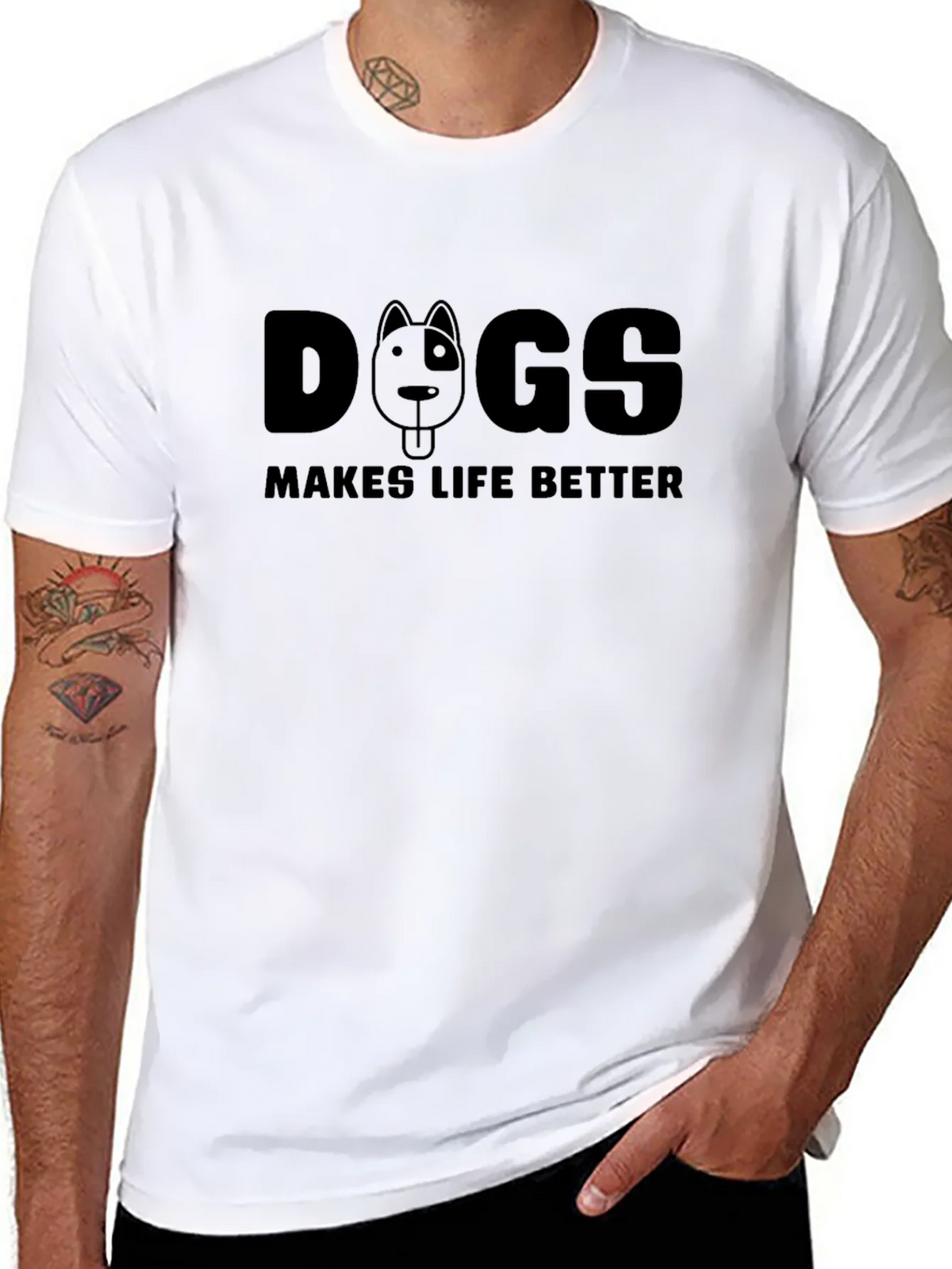 Dogs Make Life Better T-Shirt product image 7