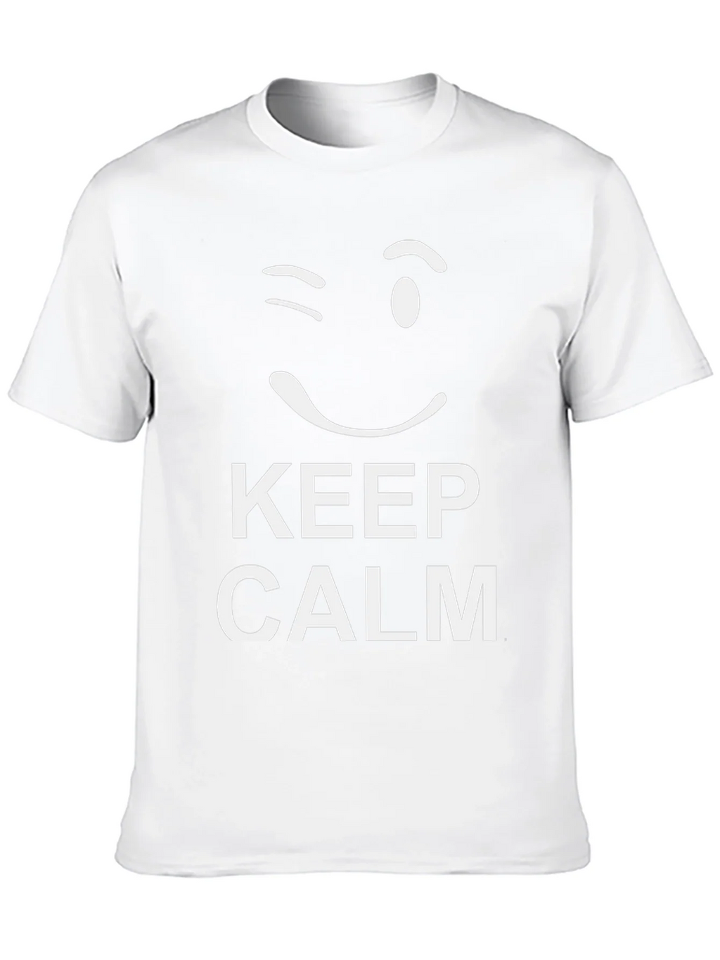 Keep Calm Wink Graphic Tee - Black Cotton T-Shirt product image 9