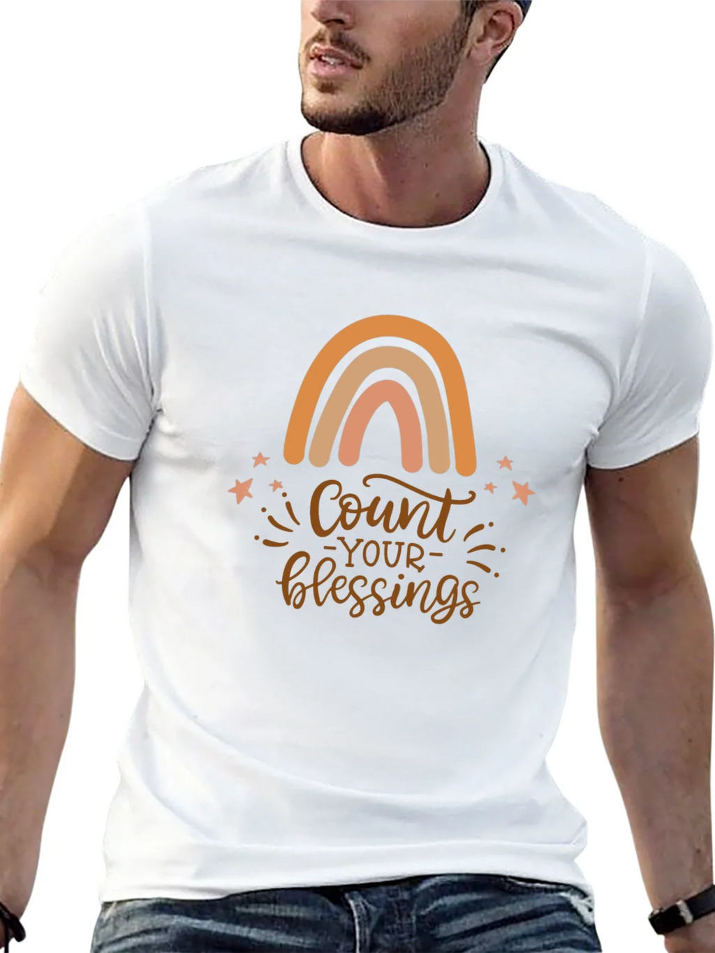 Count Your Blessings Rainbow Graphic Tee product image 12