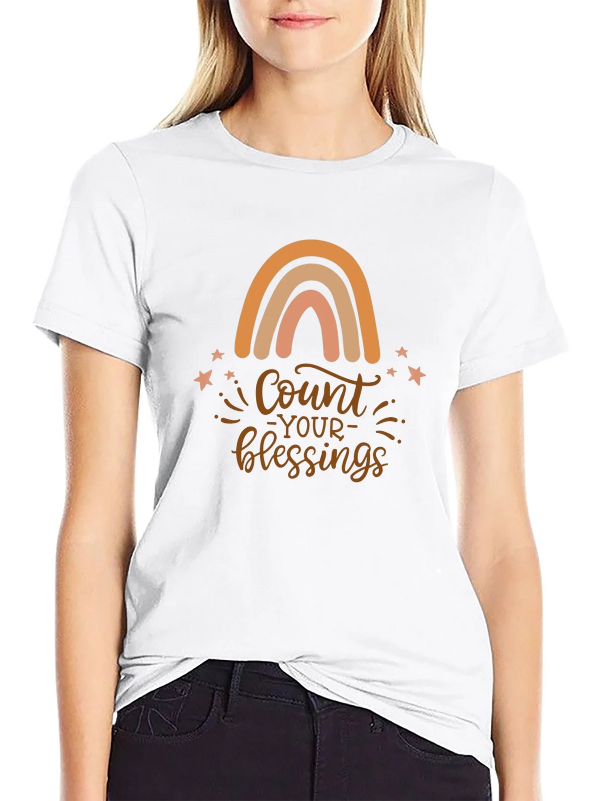 Count Your Blessings Rainbow Graphic Tee product image 8