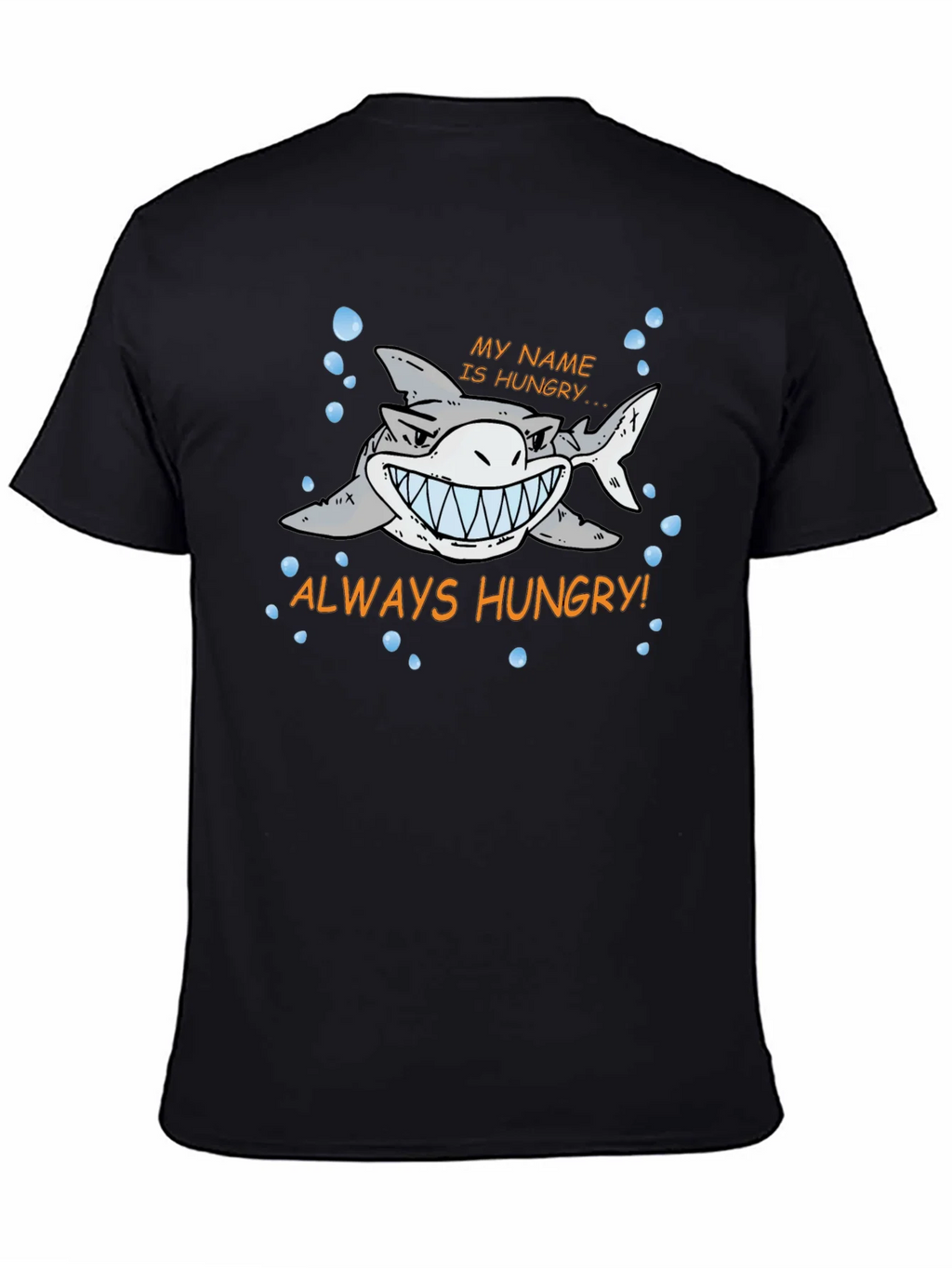 Always Hungry Shark Graphic Print Black T-Shirt product image 4