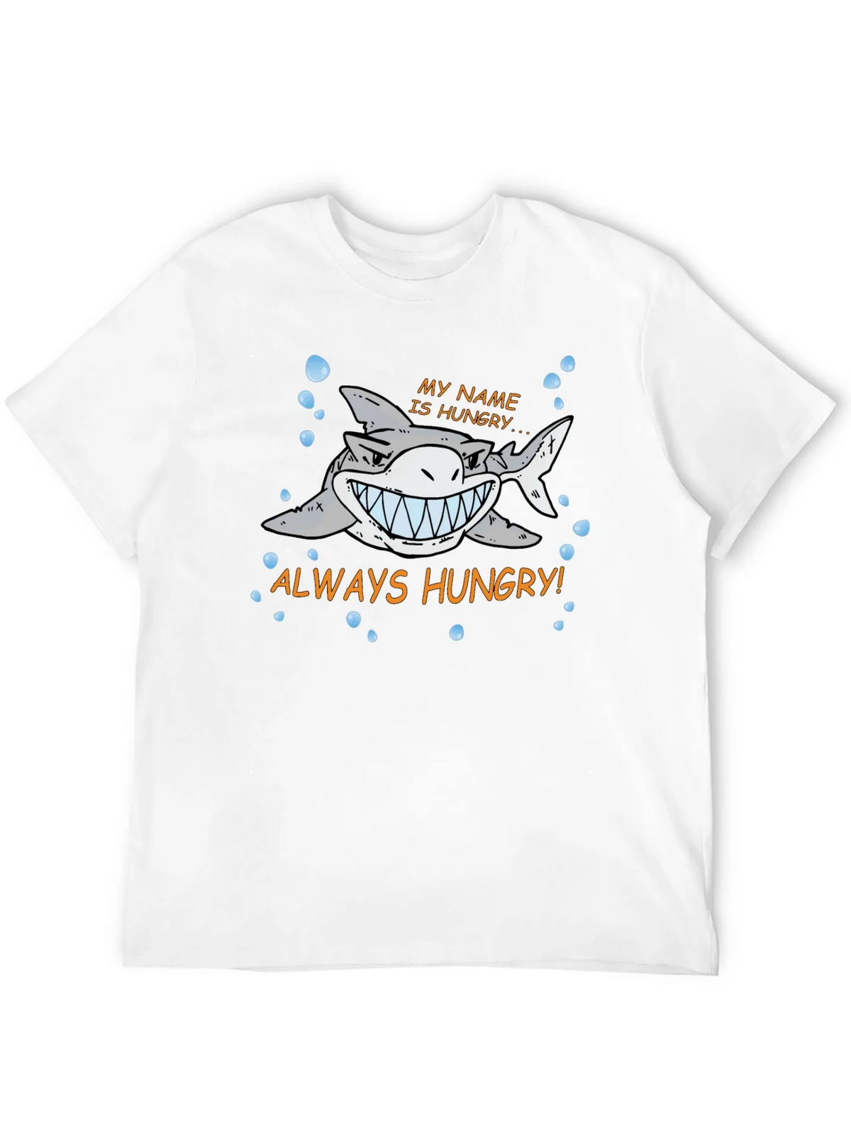 Always Hungry Shark Graphic Print Black T-Shirt product image 11