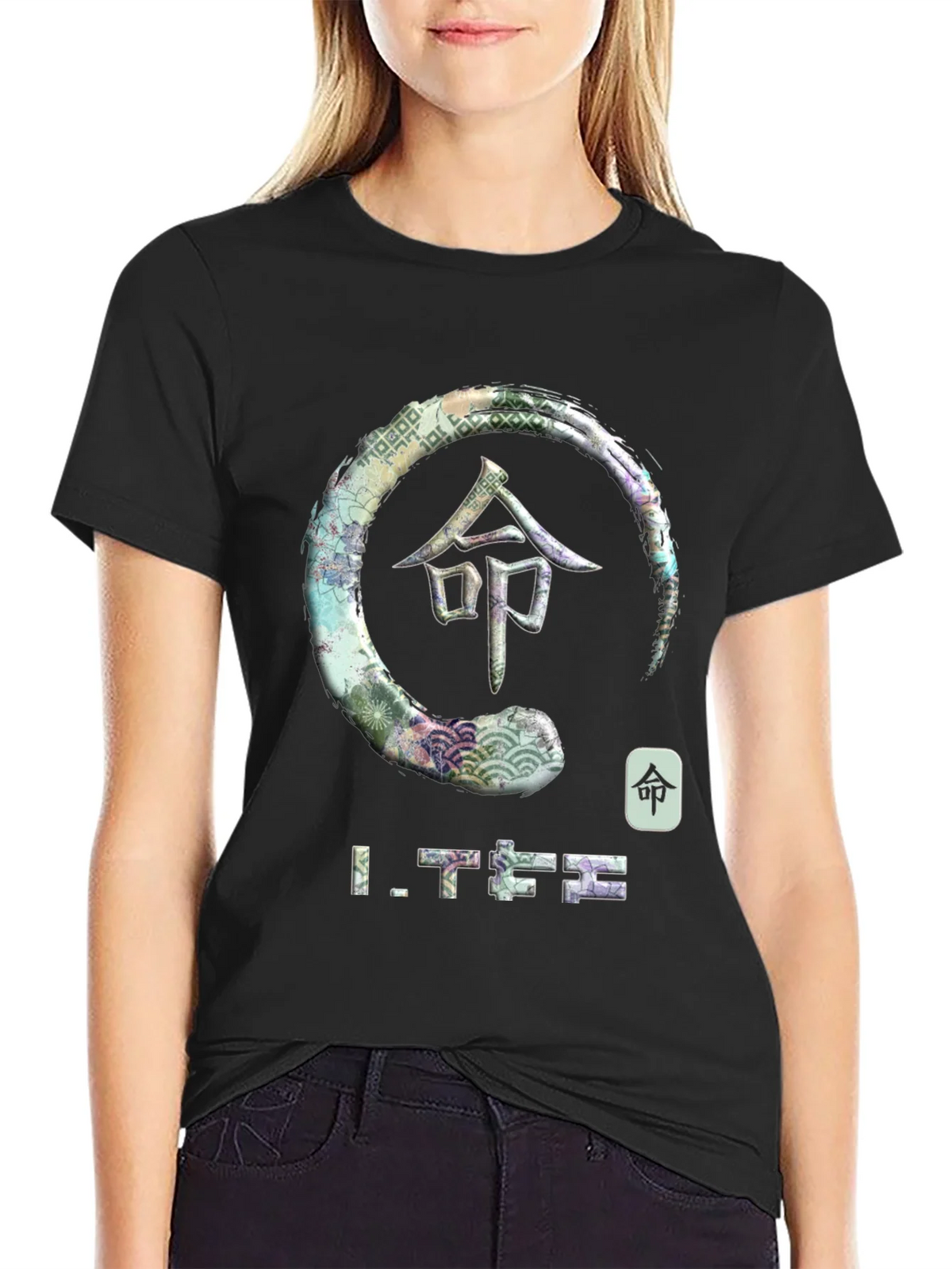 Japanese Zen Circle Graphic T-Shirt product image 2