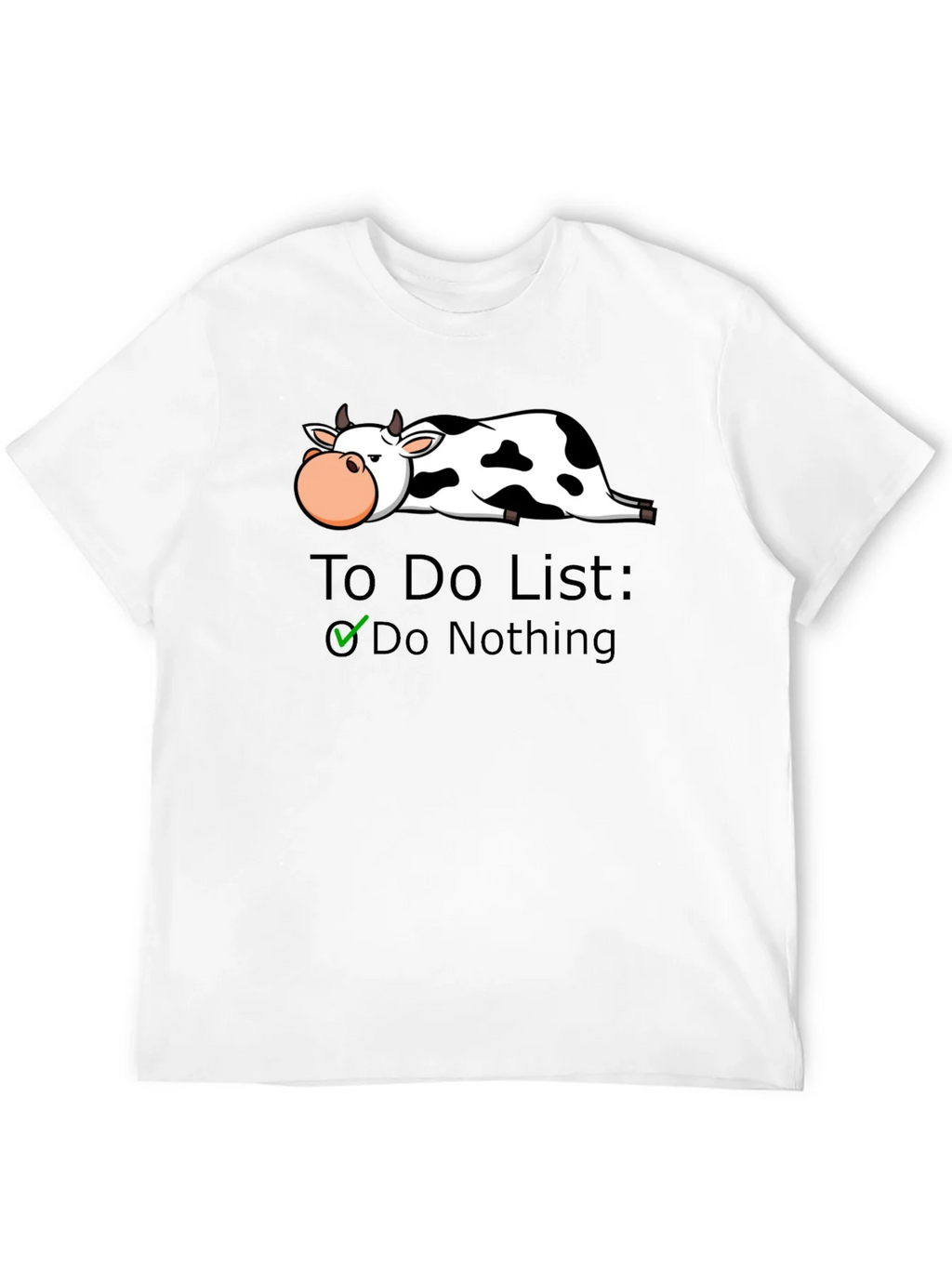 Lazy Cow To-Do List Graphic T-Shirt - Do Nothing! product image 11