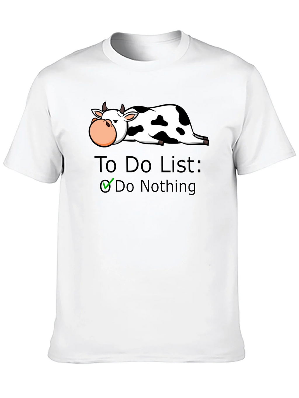 Lazy Cow To-Do List Graphic T-Shirt - Do Nothing! product image 9