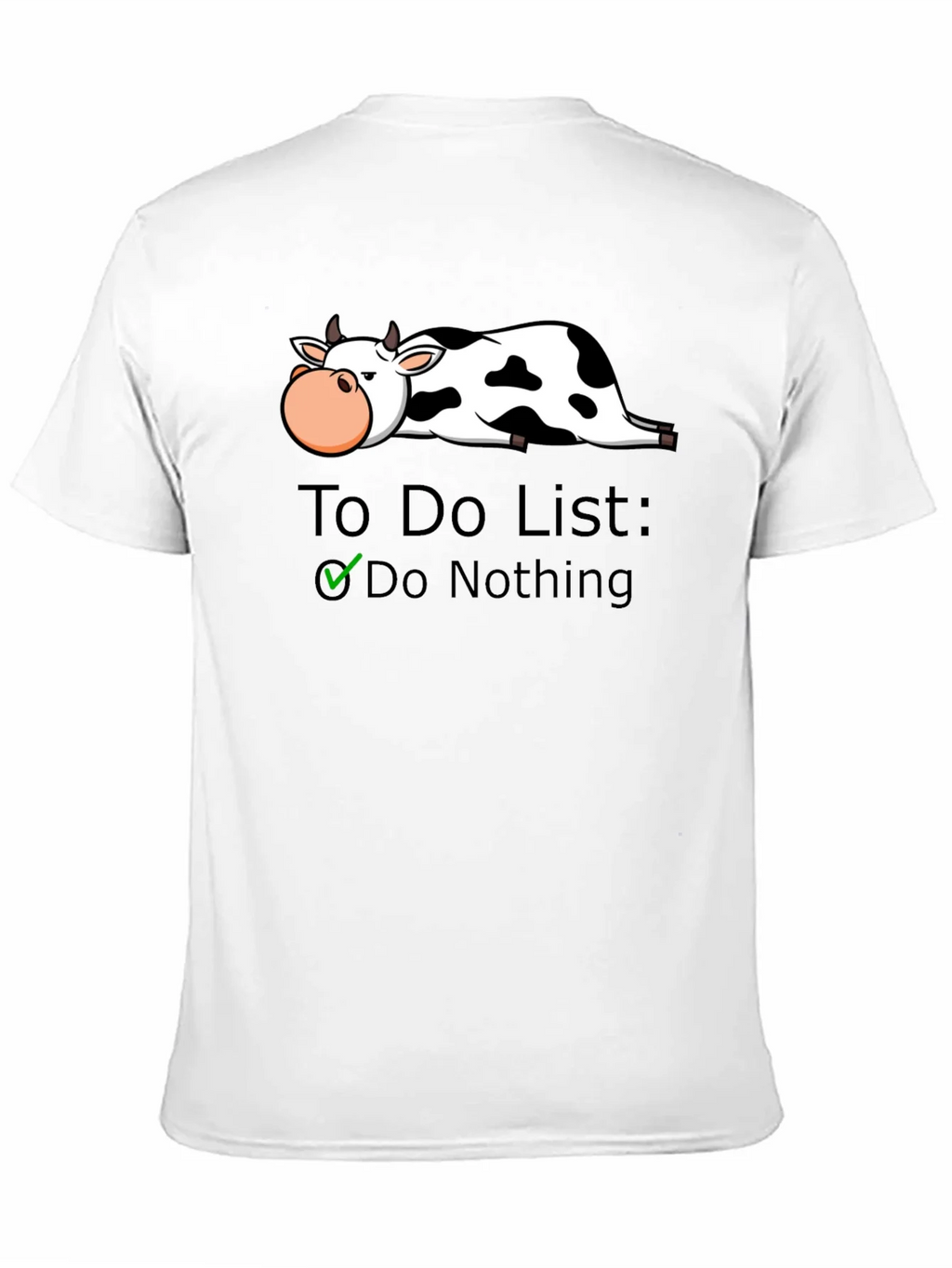Lazy Cow To-Do List Graphic T-Shirt - Do Nothing! product image 10