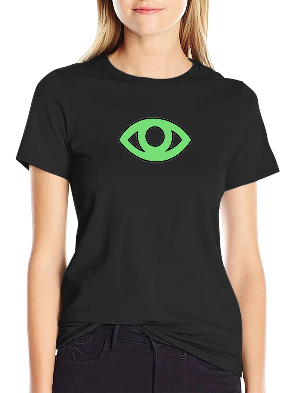 Eye Graphic Black T-Shirt - Modern Minimalist Tee product image 2
