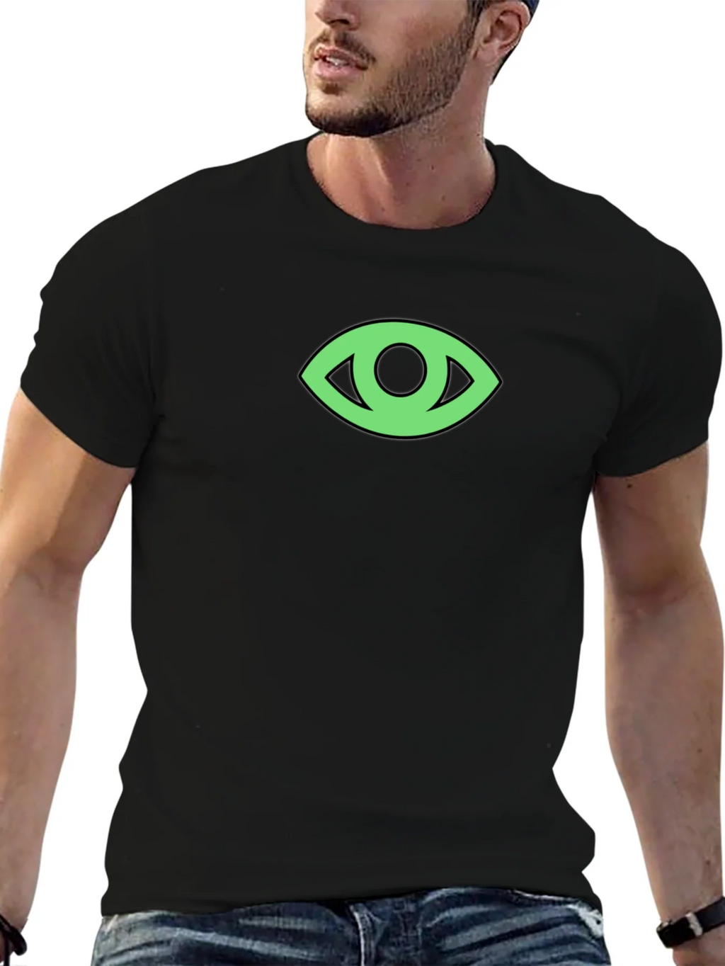 Eye Graphic Black T-Shirt - Modern Minimalist Tee product image 6