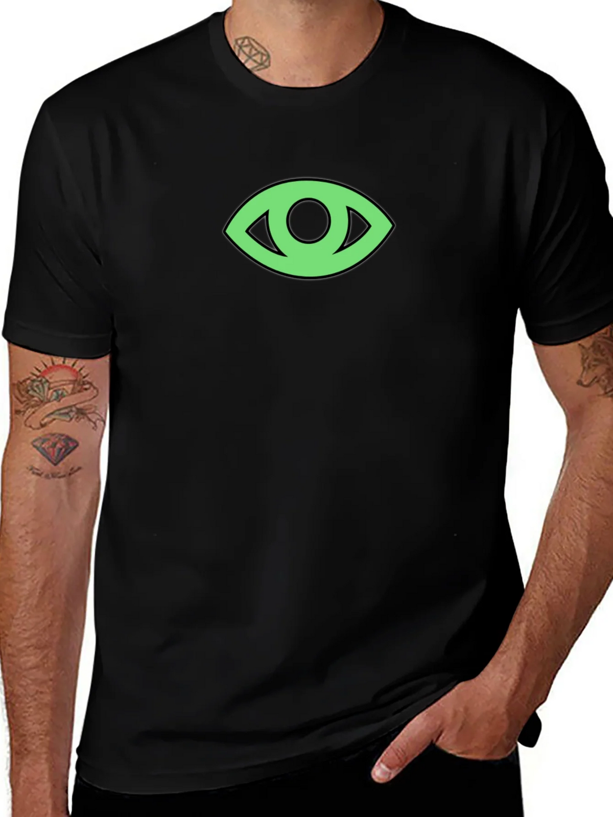 Eye Graphic Black T-Shirt - Modern Minimalist Tee product image 1