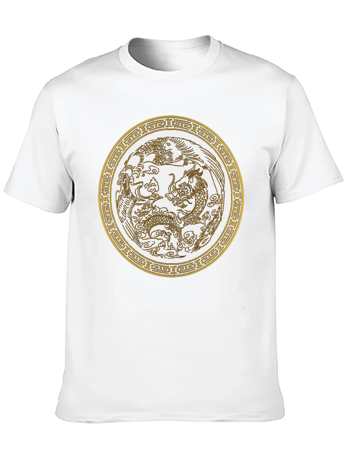 Dragon & Phoenix Graphic Tee - Unisex Black T-Shirt product image 9